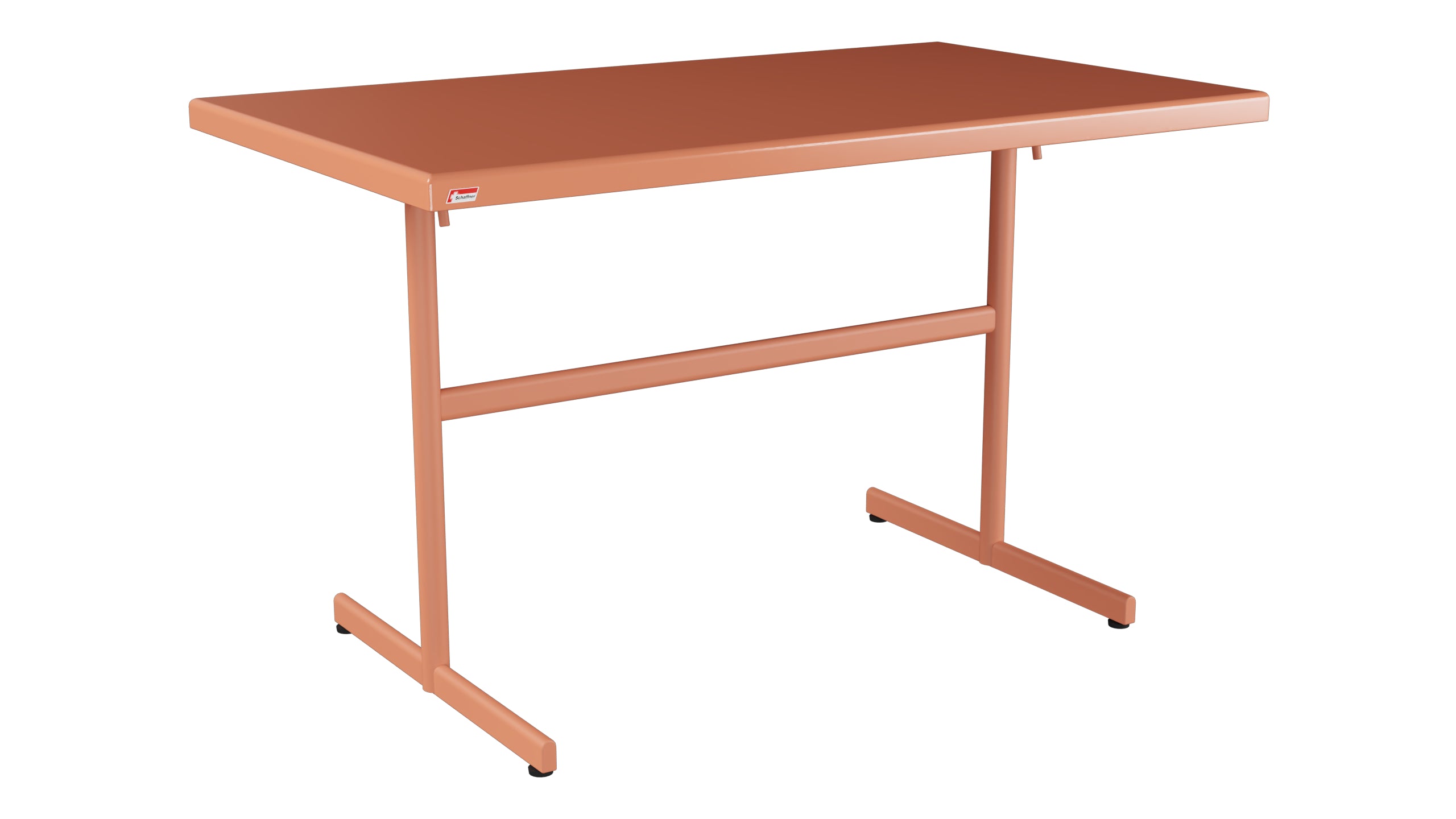 Bodensee Glasfaser-Gartentisch 120x70 klappbar in Pastellterracotta präsentiert im Onlineshop von KAQTU Design AG. Gartentisch ist von Schaffner