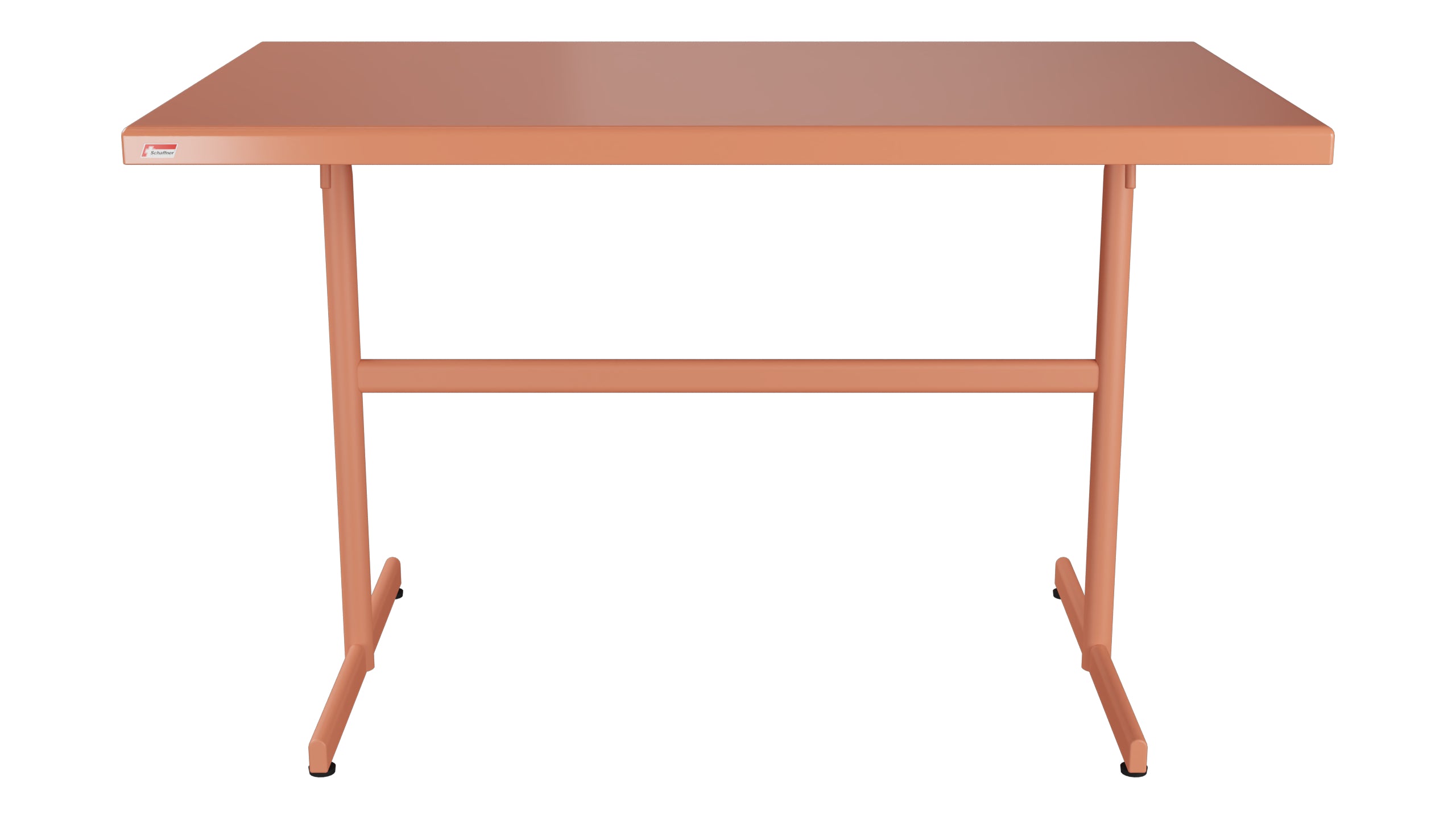 Bodensee Glasfaser-Gartentisch 120x70 klappbar in Pastellterracotta präsentiert im Onlineshop von KAQTU Design AG. Gartentisch ist von Schaffner