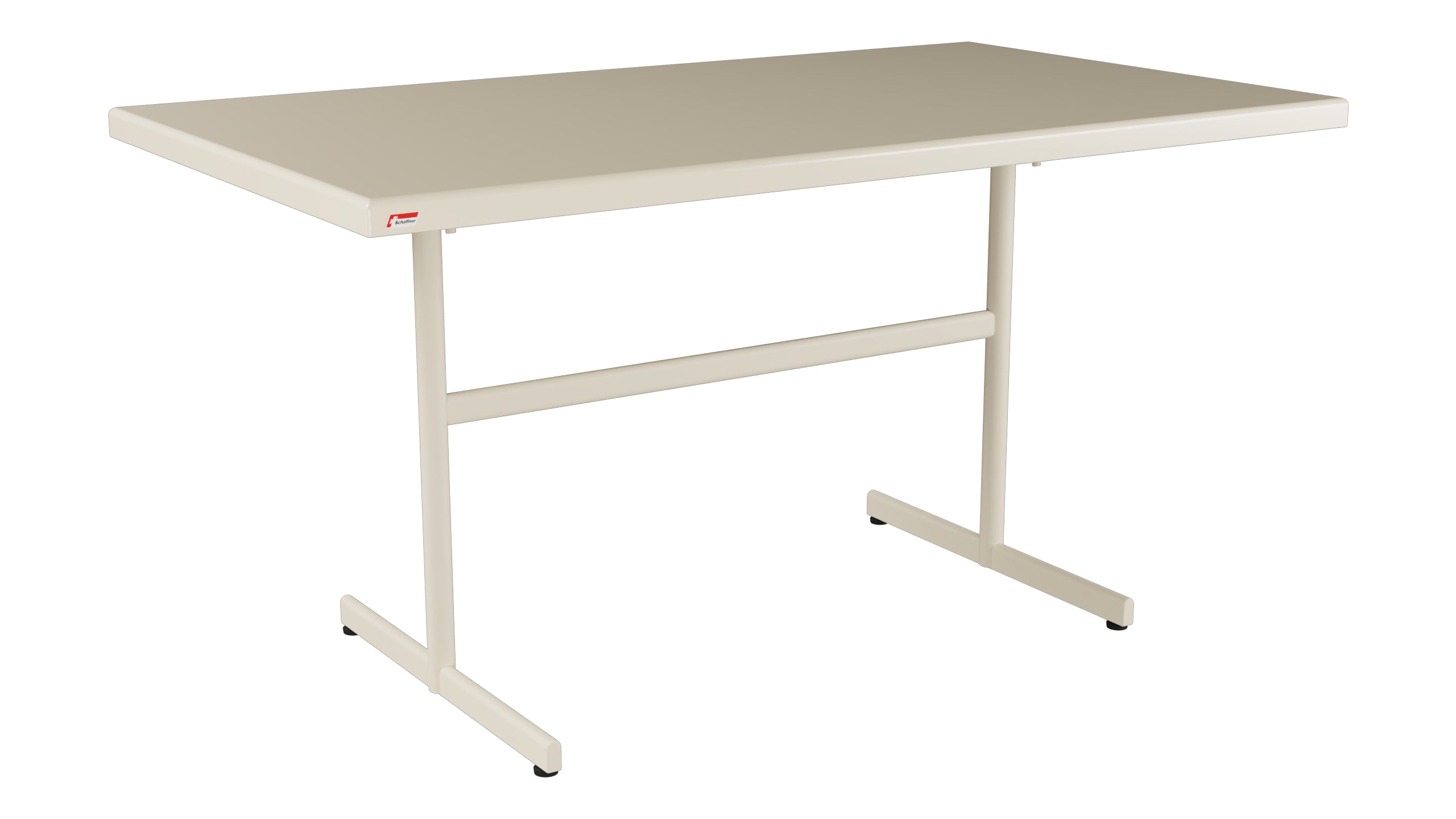 Bodensee Glasfaser-Gartentisch 140x80 klappbar in Pastellsand präsentiert im Onlineshop von KAQTU Design AG. Gartentisch ist von Schaffner