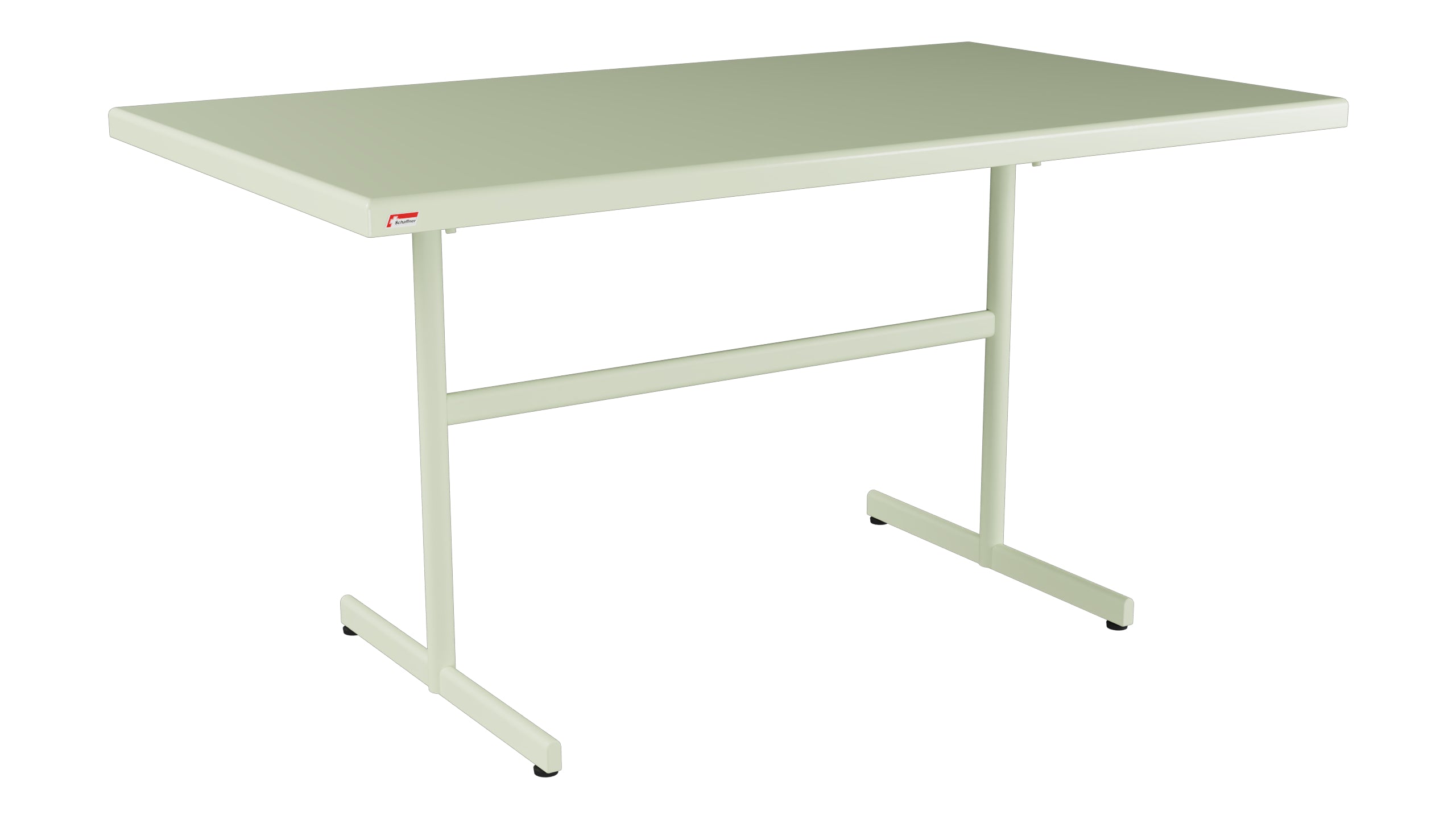 Bodensee Glasfaser-Gartentisch 140x80 klappbar in Pastellgrün präsentiert im Onlineshop von KAQTU Design AG. Gartentisch ist von Schaffner