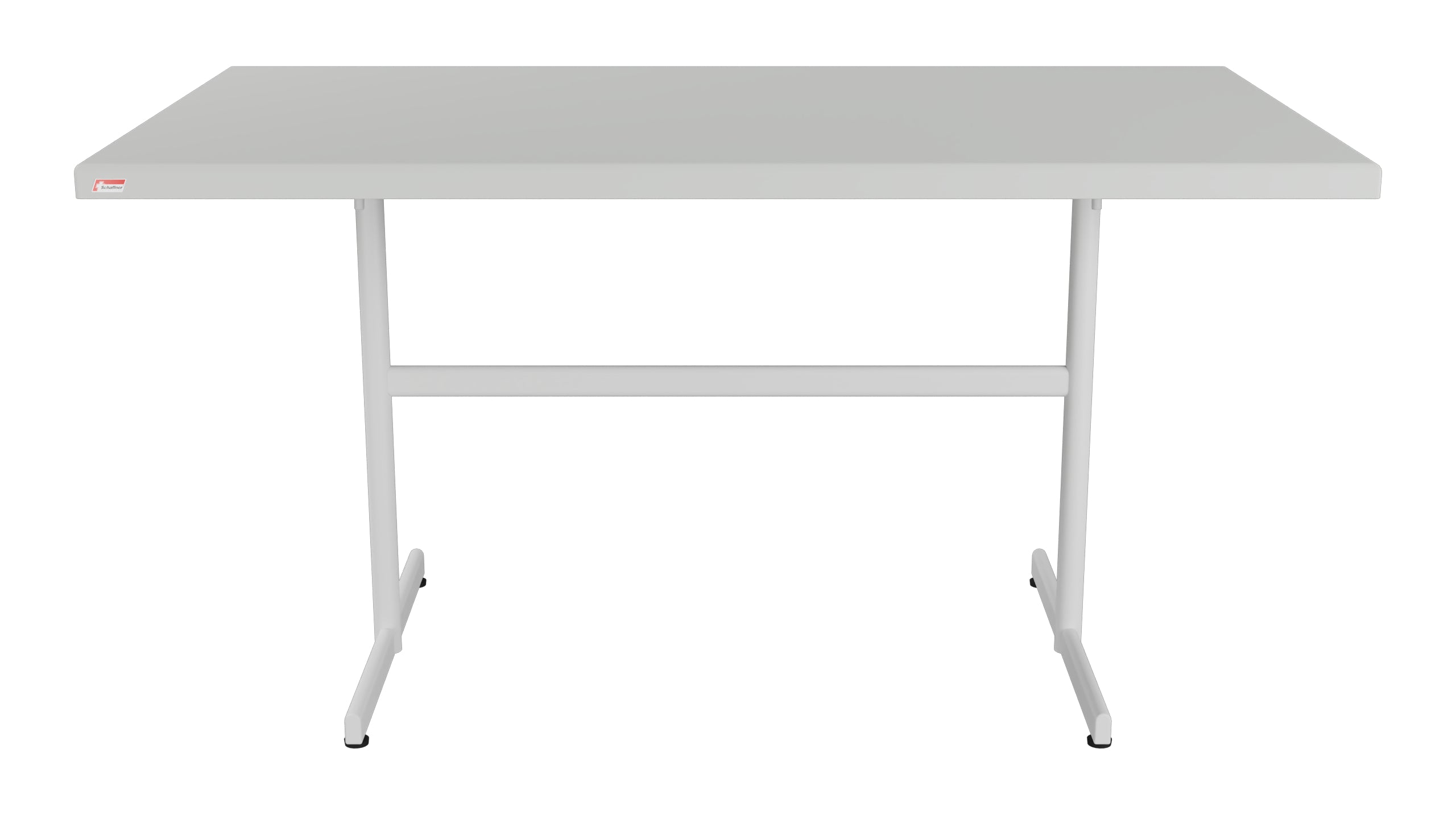 Bodensee Glasfaser-Gartentisch 140x80 klappbar in Alusilber präsentiert im Onlineshop von KAQTU Design AG. Gartentisch ist von Schaffner