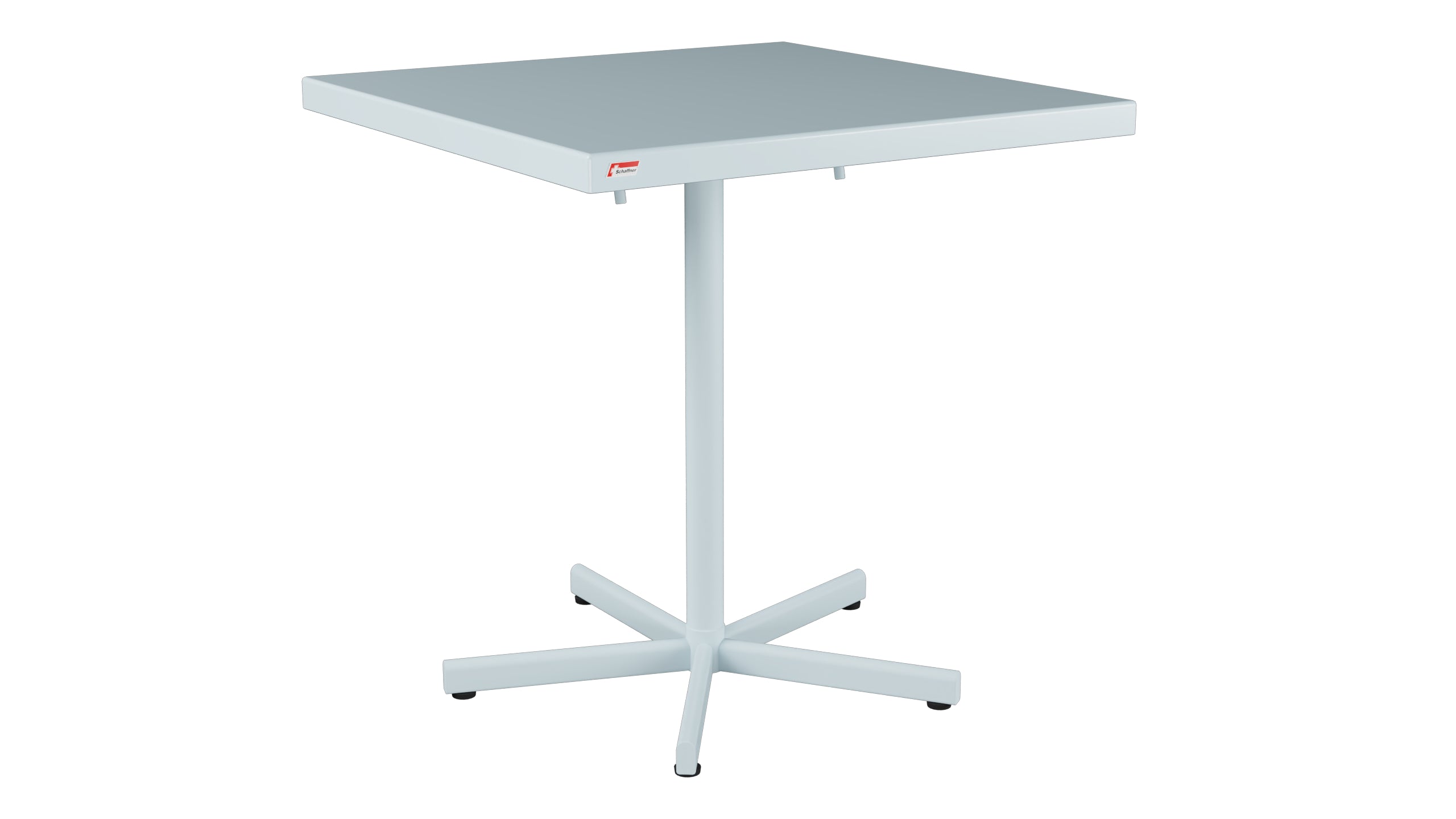 Bodensee Glasfaser-Gartentisch 70x70 klappbar in Pastellblau präsentiert im Onlineshop von KAQTU Design AG. Gartentisch ist von Schaffner