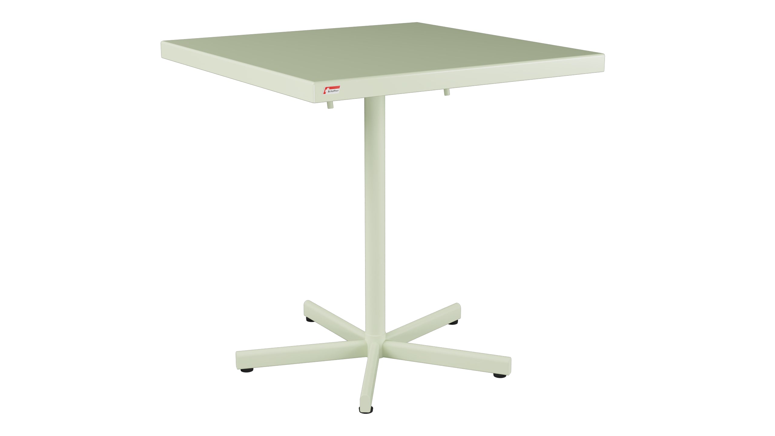 Bodensee Glasfaser-Gartentisch 70x70 klappbar in Pastellgrün präsentiert im Onlineshop von KAQTU Design AG. Gartentisch ist von Schaffner