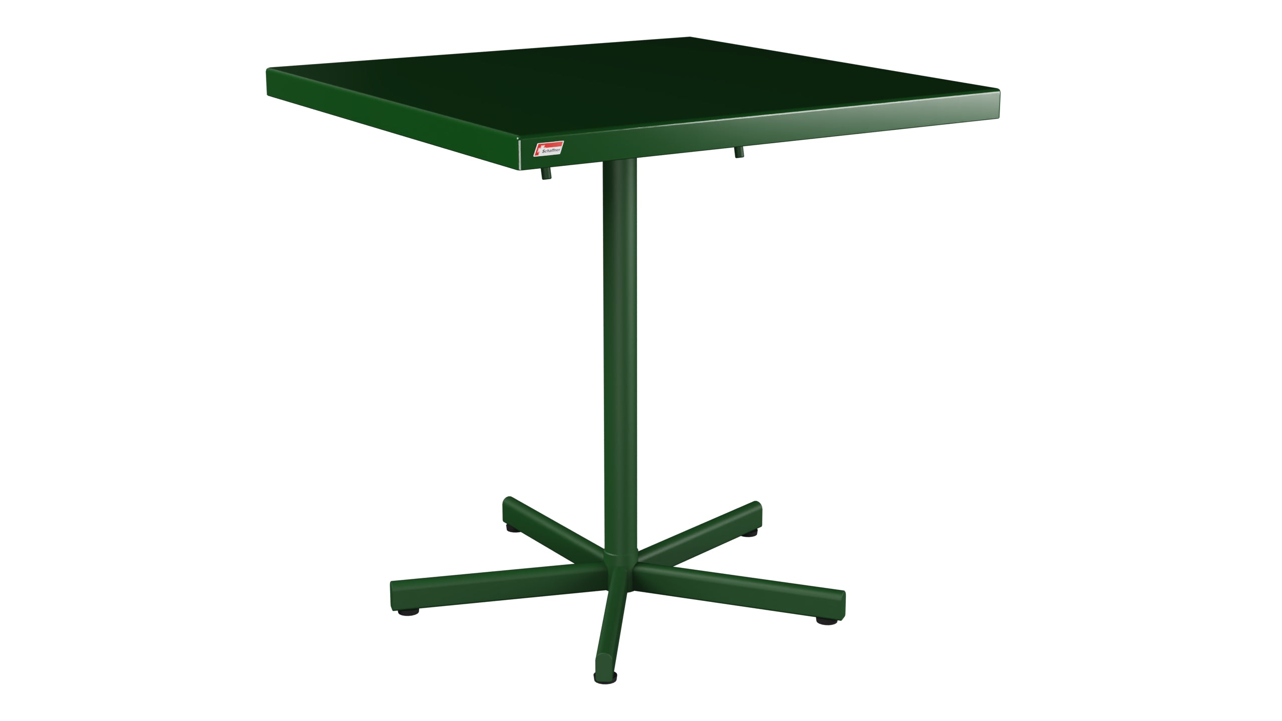 Bodensee Glasfaser-Gartentisch 70x70 klappbar in Tannengrün präsentiert im Onlineshop von KAQTU Design AG. Gartentisch ist von Schaffner