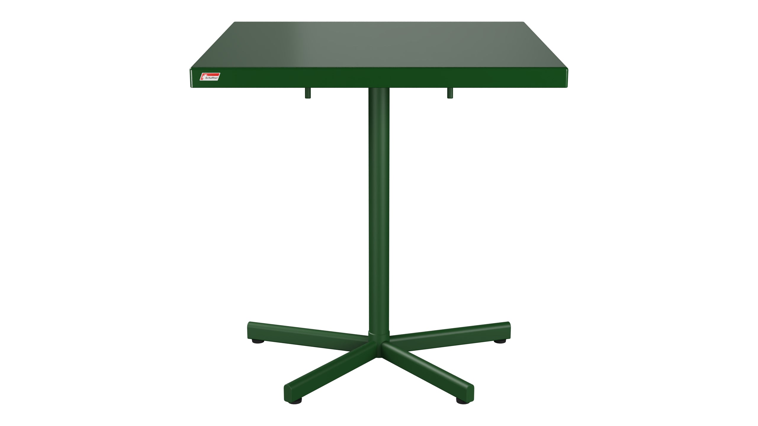 Bodensee Glasfaser-Gartentisch 70x70 klappbar in Tannengrün präsentiert im Onlineshop von KAQTU Design AG. Gartentisch ist von Schaffner