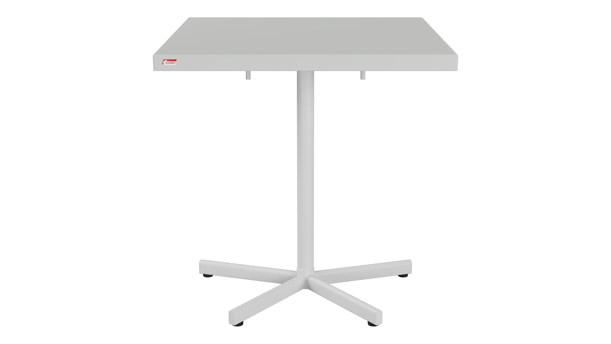 Bodensee Glasfaser-Gartentisch 70x70 klappbar in Alusilber präsentiert im Onlineshop von KAQTU Design AG. Gartentisch ist von Schaffner