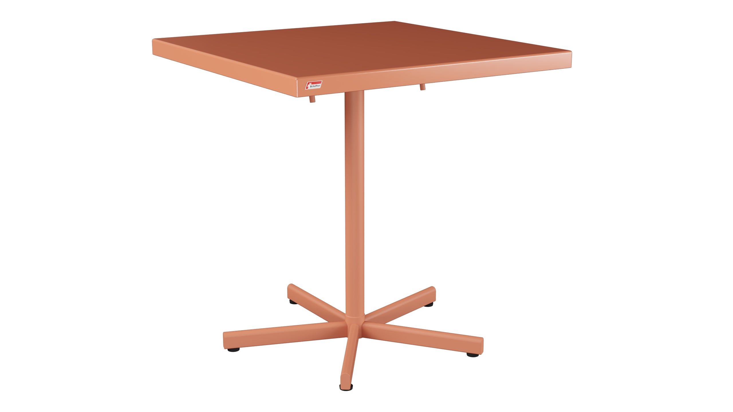 Bodensee Glasfaser-Gartentisch 70x70 klappbar in Pastellterracotta präsentiert im Onlineshop von KAQTU Design AG. Gartentisch ist von Schaffner