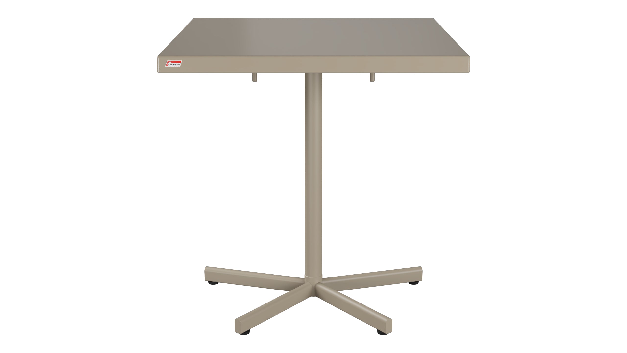 Bodensee Glasfaser-Gartentisch 70x70 klappbar in Champagner präsentiert im Onlineshop von KAQTU Design AG. Gartentisch ist von Schaffner