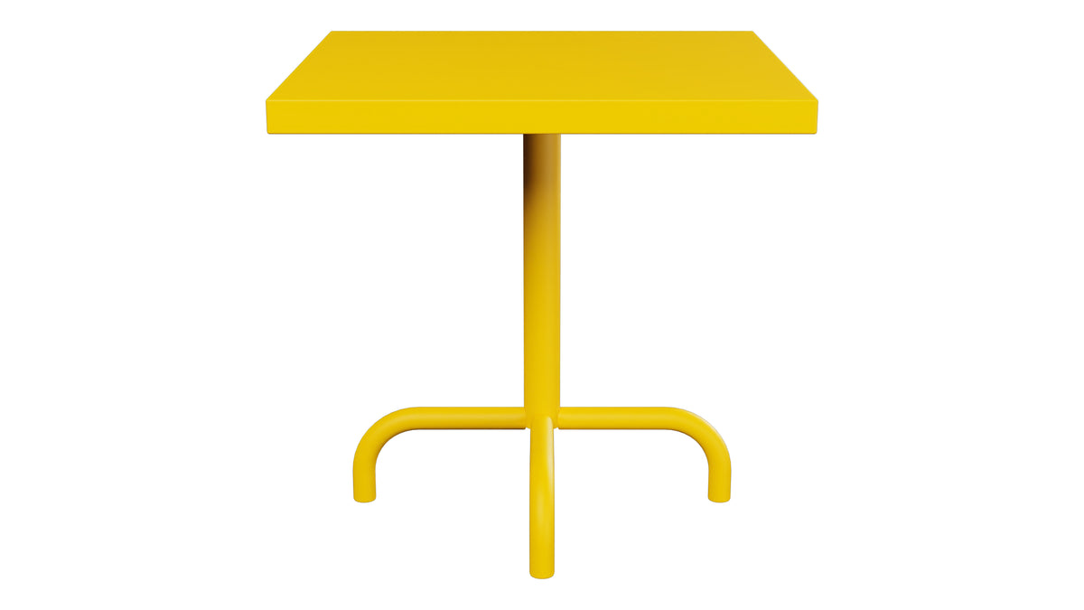 Säntis Metall-Beistelltisch Outdoor 50x50 / 50 in Gelb präsentiert im Onlineshop von KAQTU Design AG. Beistelltisch Outdoor ist von Schaffner