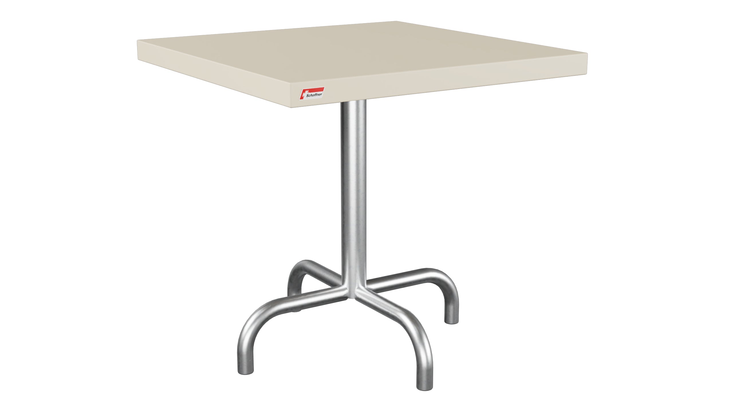 Säntis Metall-Beistelltisch Outdoor 50x50 / 50 in Pastellsand präsentiert im Onlineshop von KAQTU Design AG. Beistelltisch Outdoor ist von Schaffner