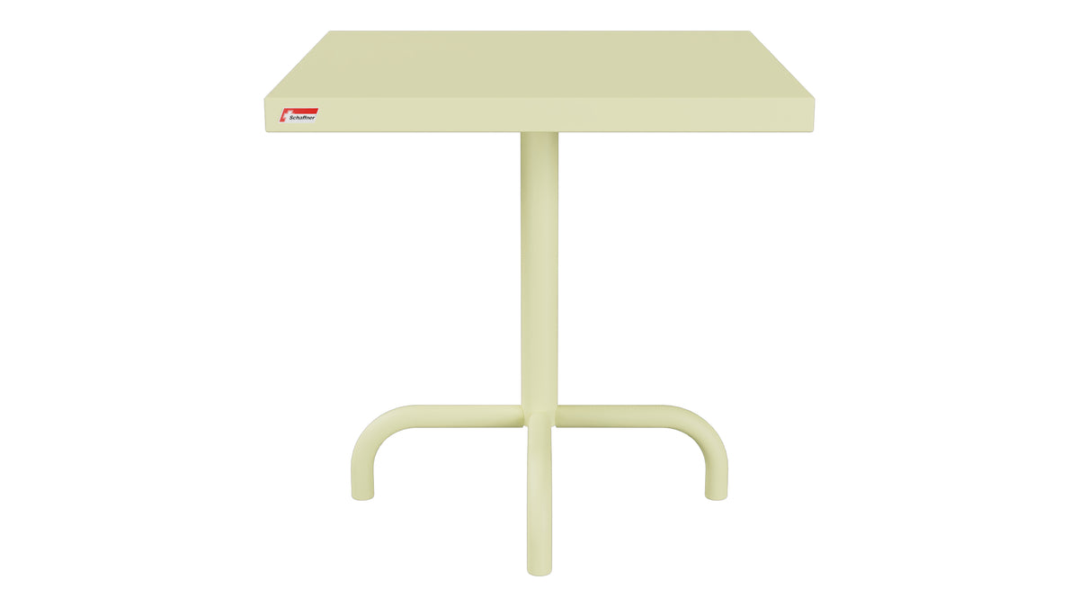 Säntis Metall-Beistelltisch Outdoor 50x50 / 50 in Buchsbaumgelb präsentiert im Onlineshop von KAQTU Design AG. Beistelltisch Outdoor ist von Schaffner
