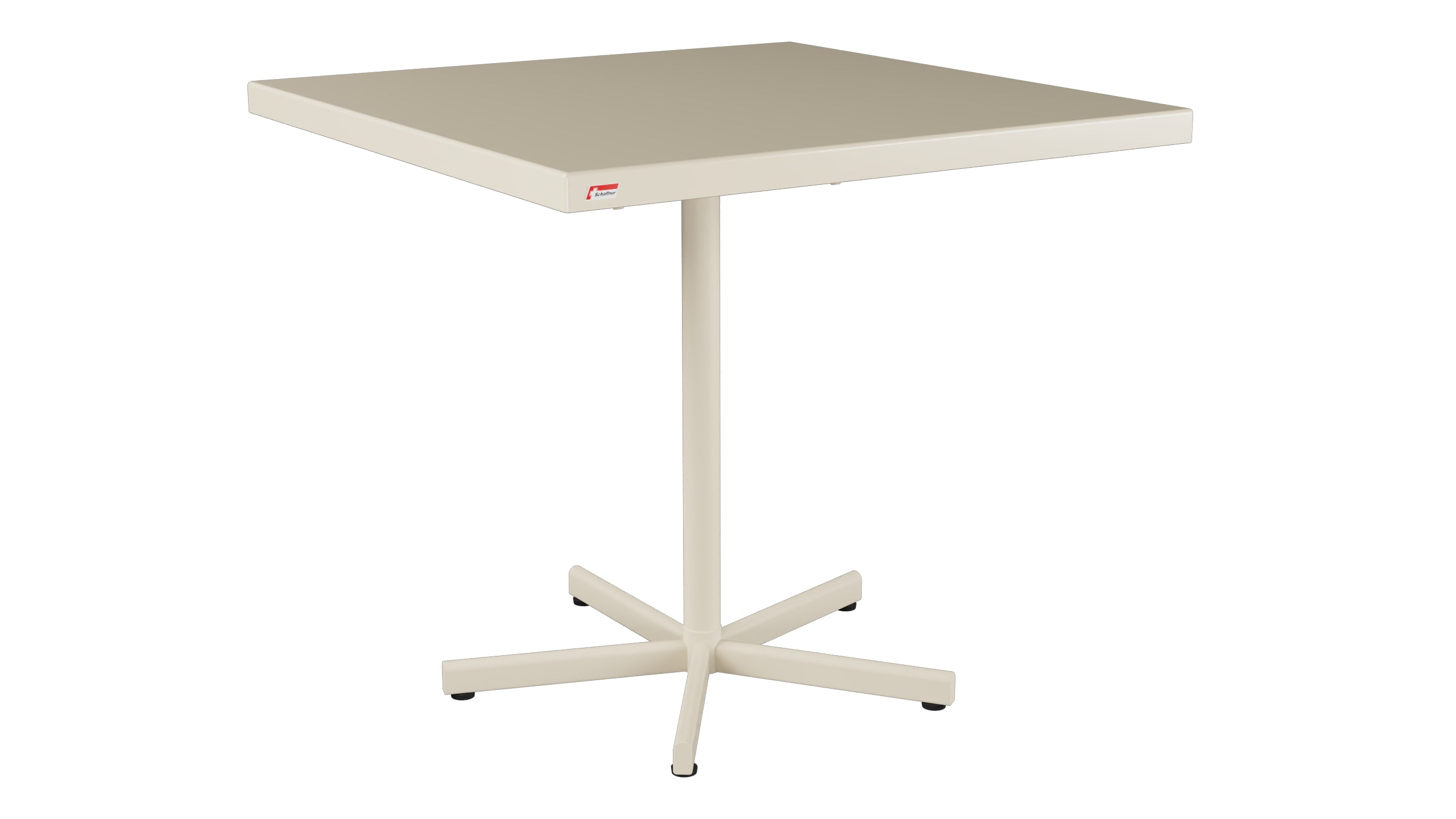Bodensee Glasfaser-Gartentisch 80x80 klappbar in Pastellsand präsentiert im Onlineshop von KAQTU Design AG. Gartentisch ist von Schaffner