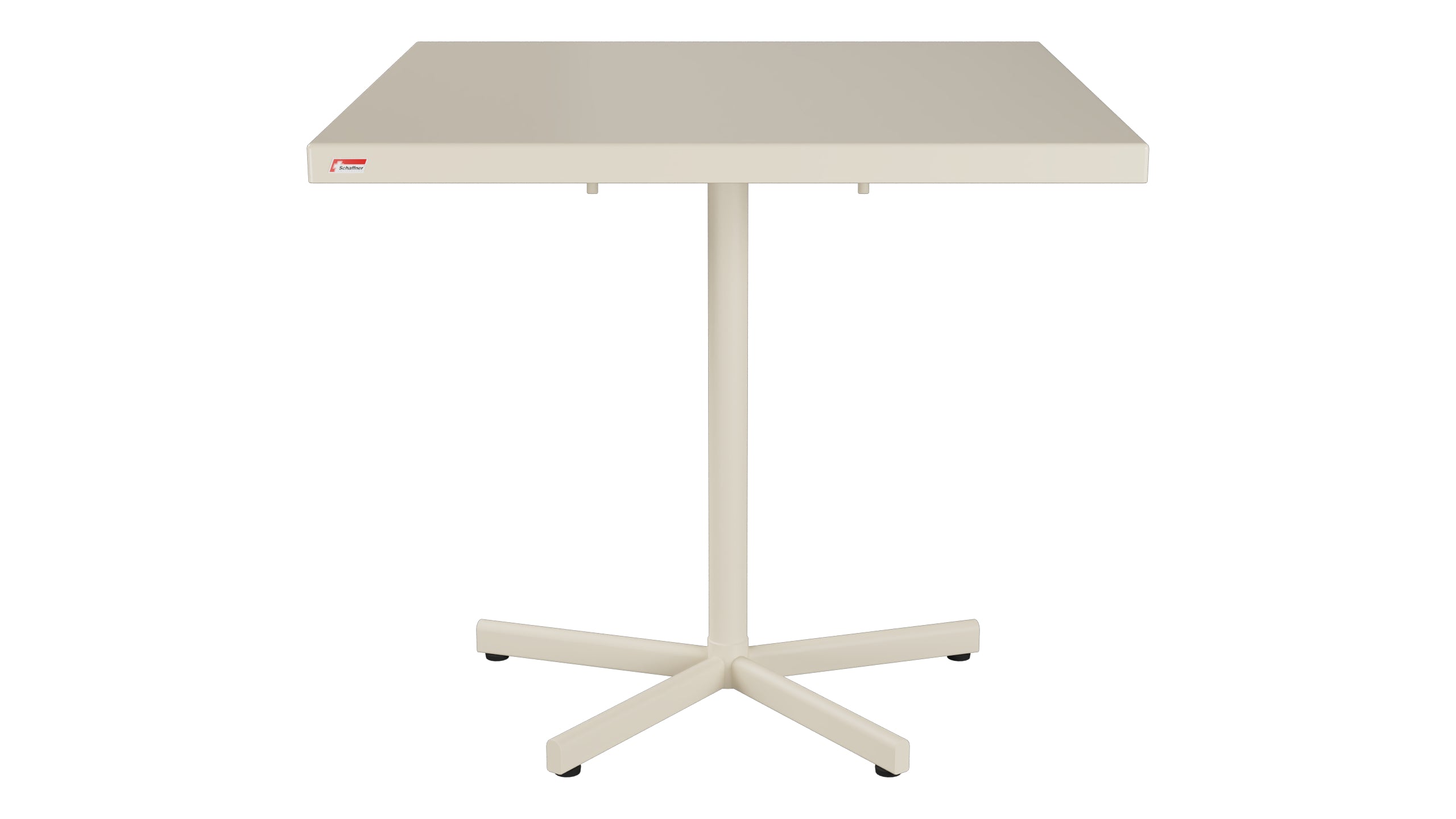 Bodensee Glasfaser-Gartentisch 80x80 klappbar in Pastellsand präsentiert im Onlineshop von KAQTU Design AG. Gartentisch ist von Schaffner