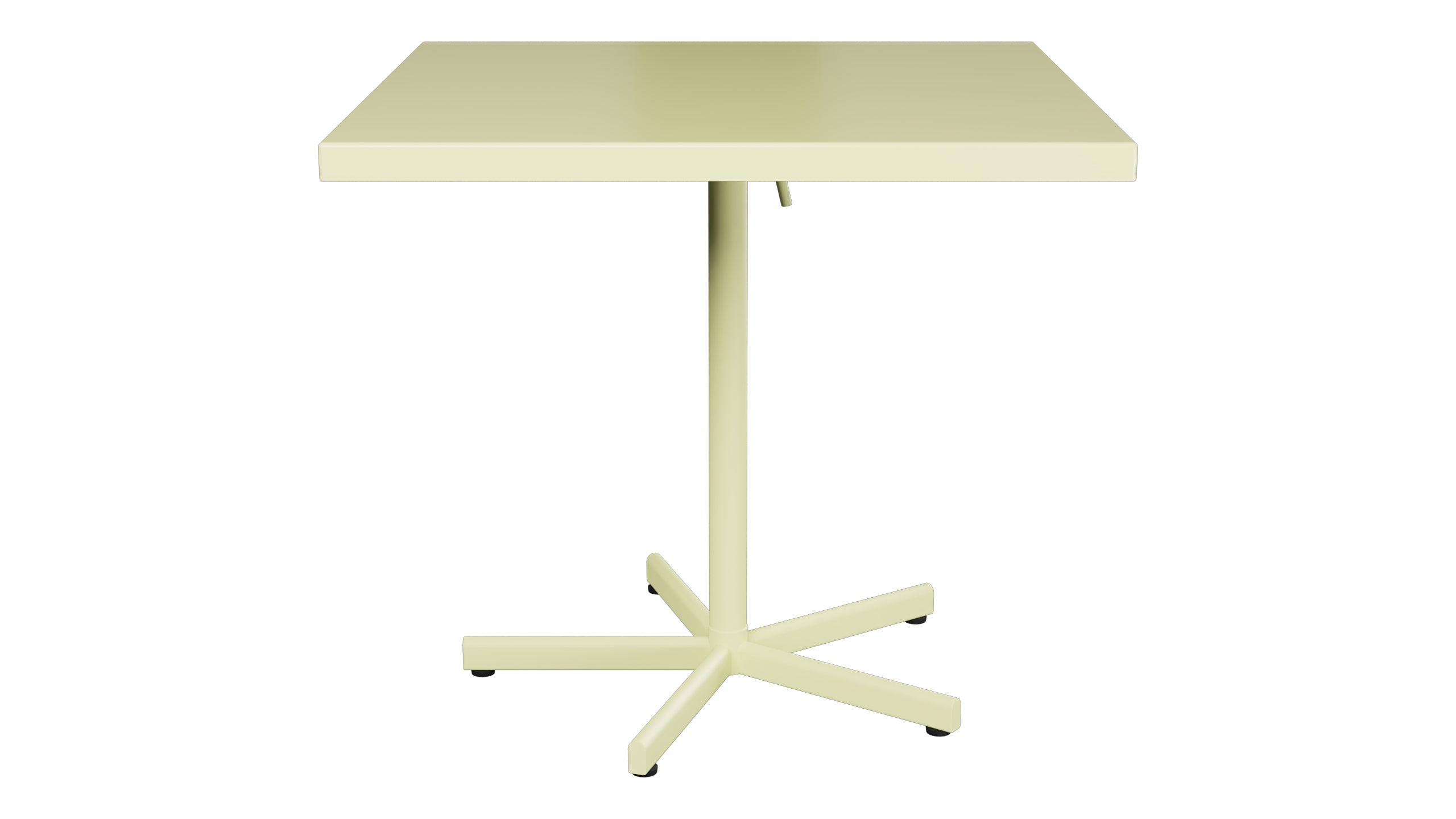 Bodensee Glasfaser-Gartentisch 80x80 klappbar in Buchsbaumgelb präsentiert im Onlineshop von KAQTU Design AG. Gartentisch ist von Schaffner