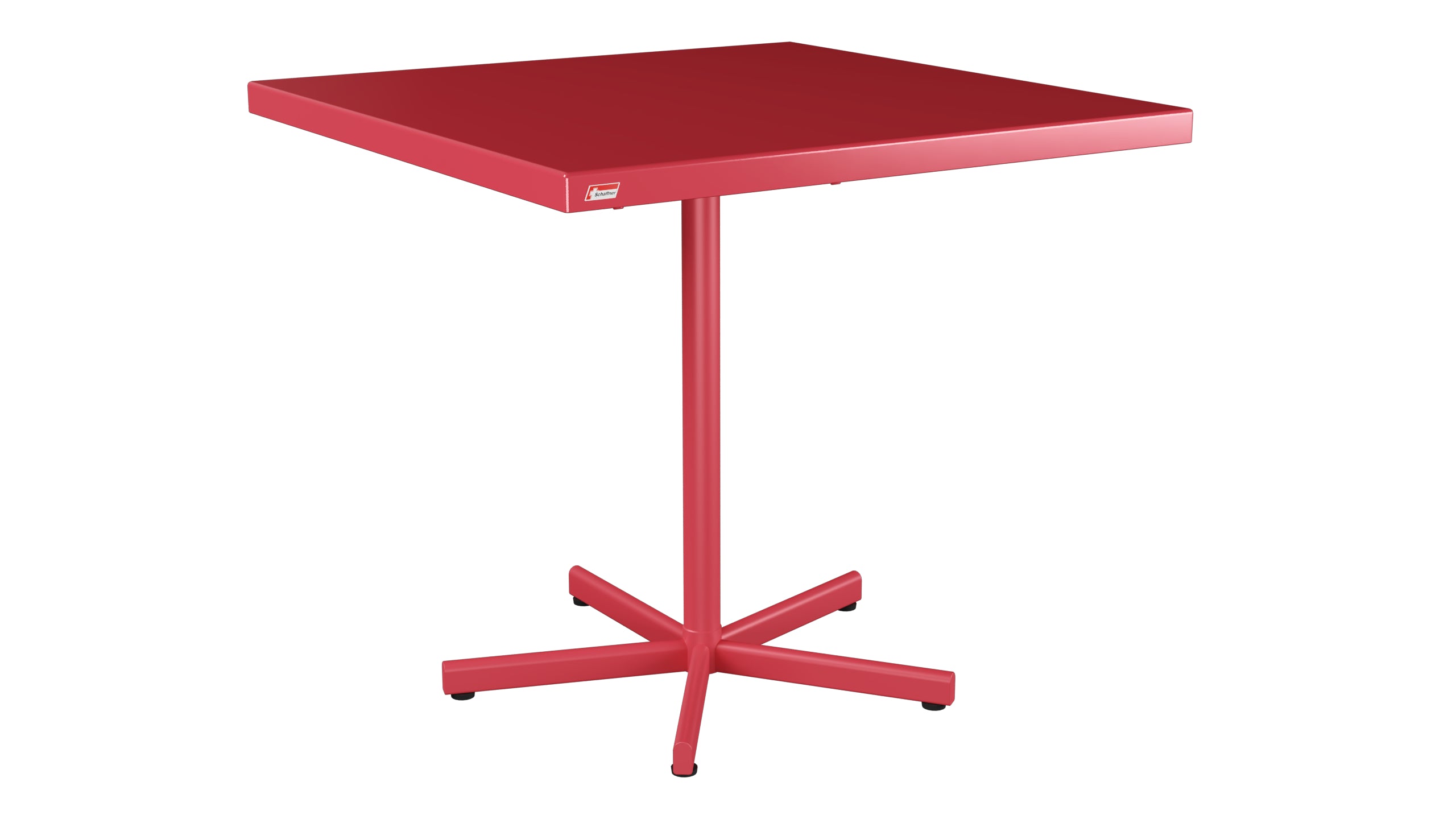 Bodensee Glasfaser-Gartentisch 80x80 klappbar in Ahornrot präsentiert im Onlineshop von KAQTU Design AG. Gartentisch ist von Schaffner