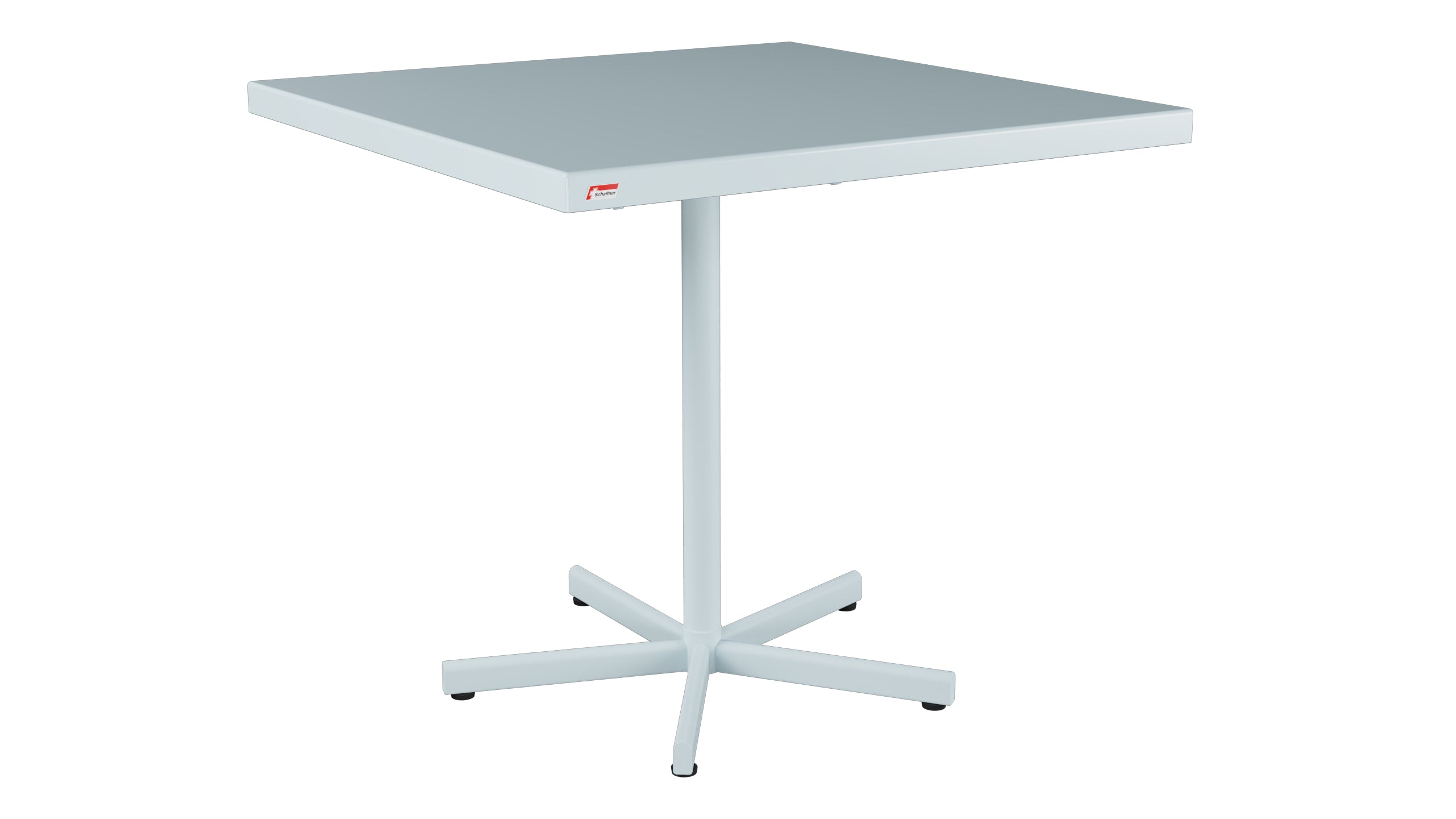 Bodensee Glasfaser-Gartentisch 80x80 klappbar in Pastellblau präsentiert im Onlineshop von KAQTU Design AG. Gartentisch ist von Schaffner