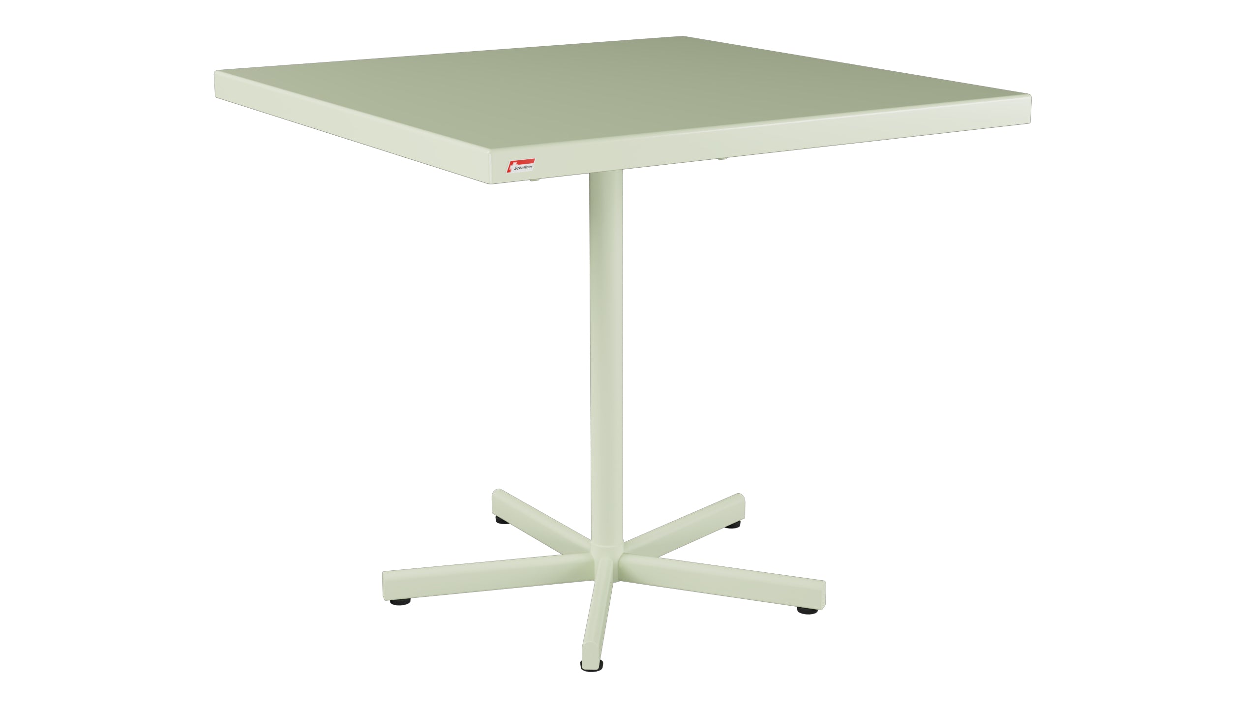 Bodensee Glasfaser-Gartentisch 80x80 klappbar in Pastellgrün präsentiert im Onlineshop von KAQTU Design AG. Gartentisch ist von Schaffner