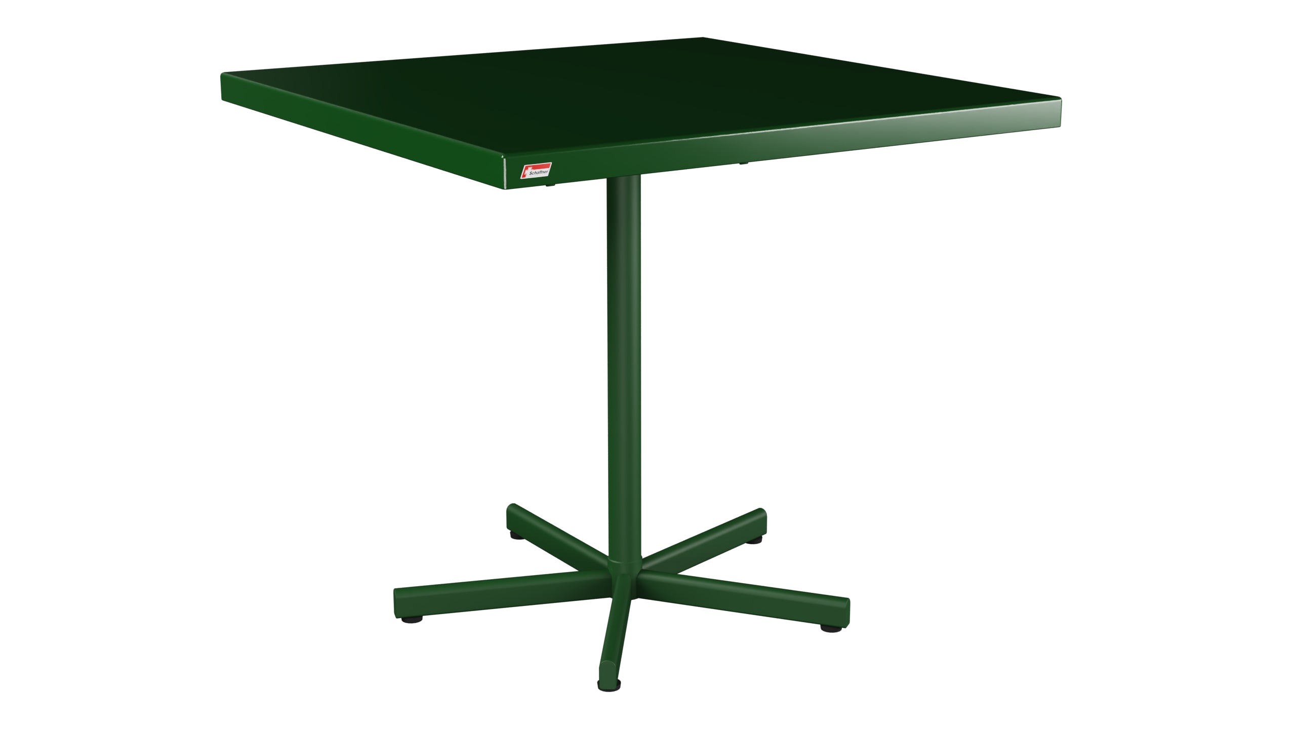 Bodensee Glasfaser-Gartentisch 80x80 klappbar in Tannengrün präsentiert im Onlineshop von KAQTU Design AG. Gartentisch ist von Schaffner