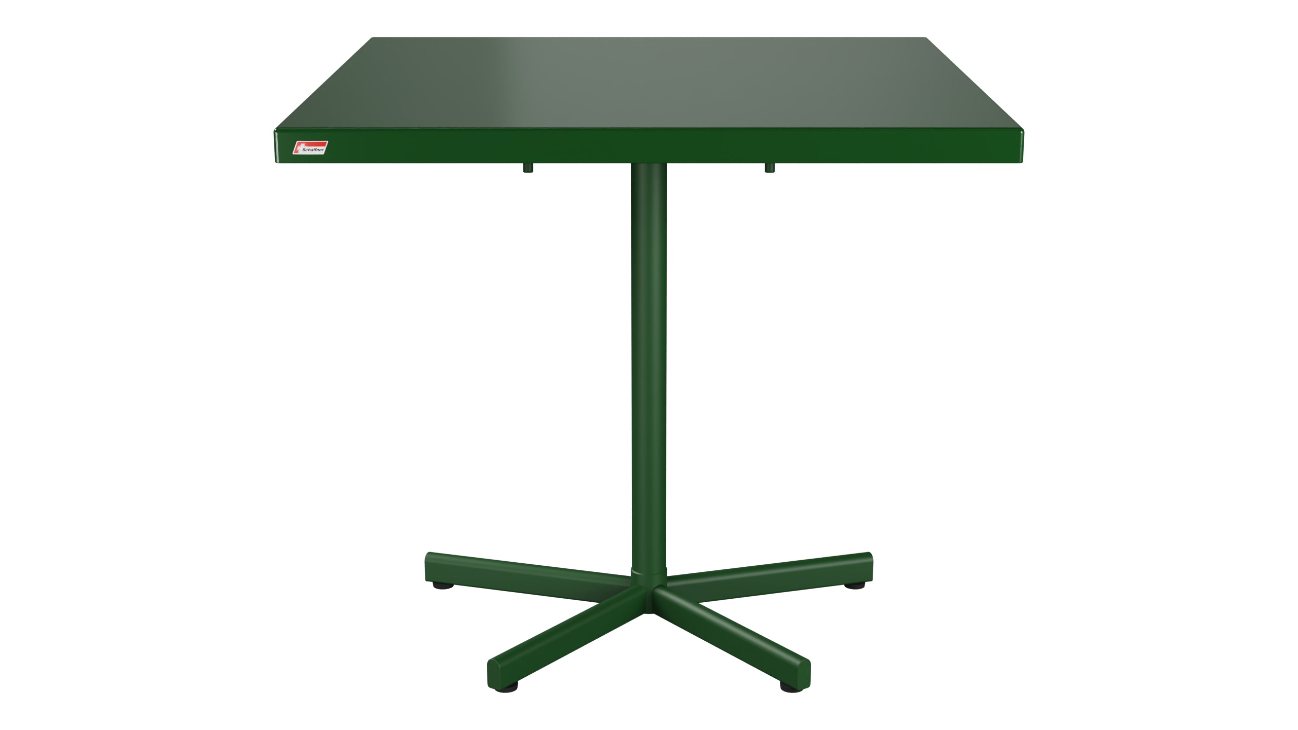 Bodensee Glasfaser-Gartentisch 80x80 klappbar in Tannengrün präsentiert im Onlineshop von KAQTU Design AG. Gartentisch ist von Schaffner