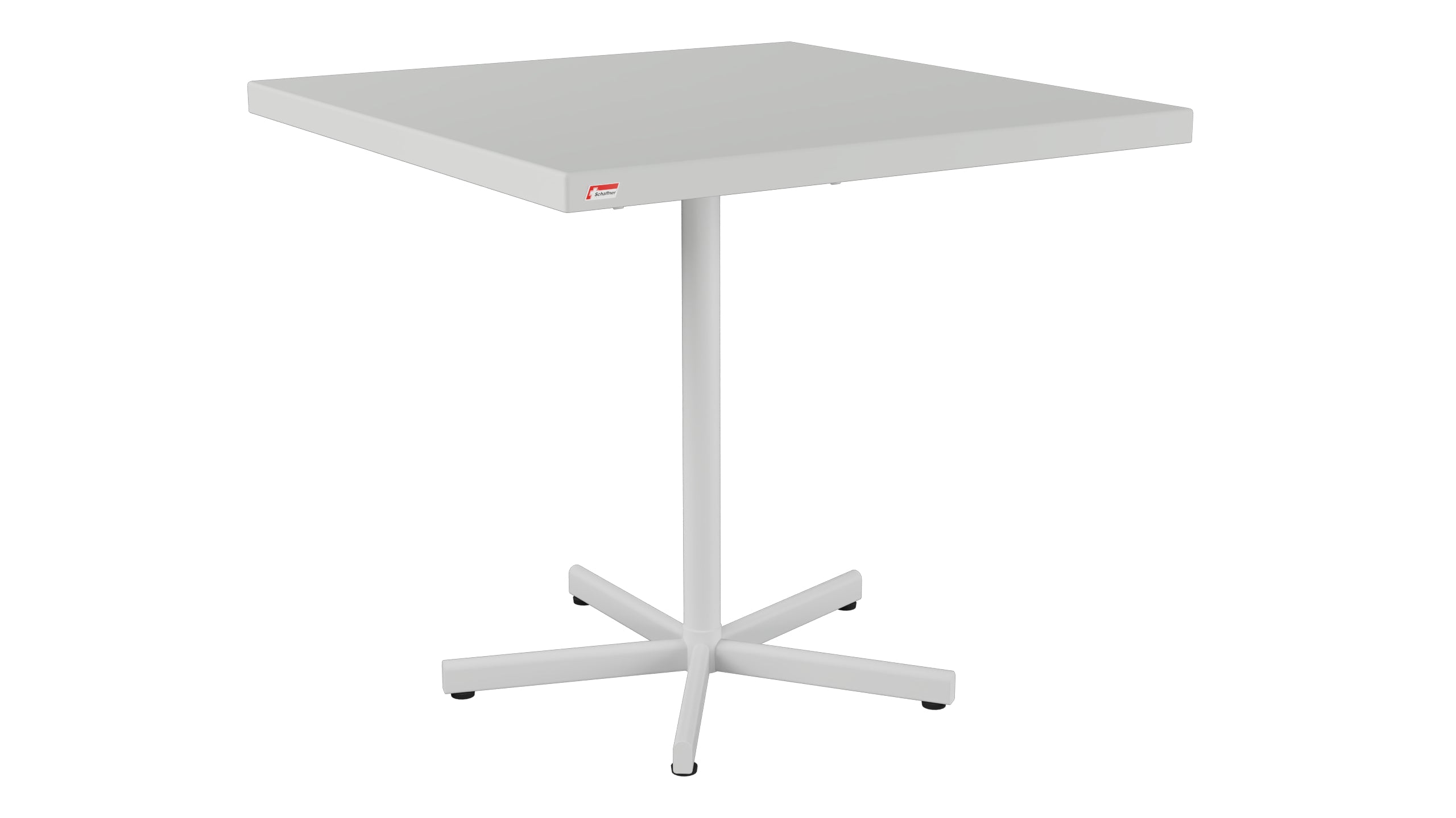 Bodensee Glasfaser-Gartentisch 80x80 klappbar in Alusilber präsentiert im Onlineshop von KAQTU Design AG. Gartentisch ist von Schaffner