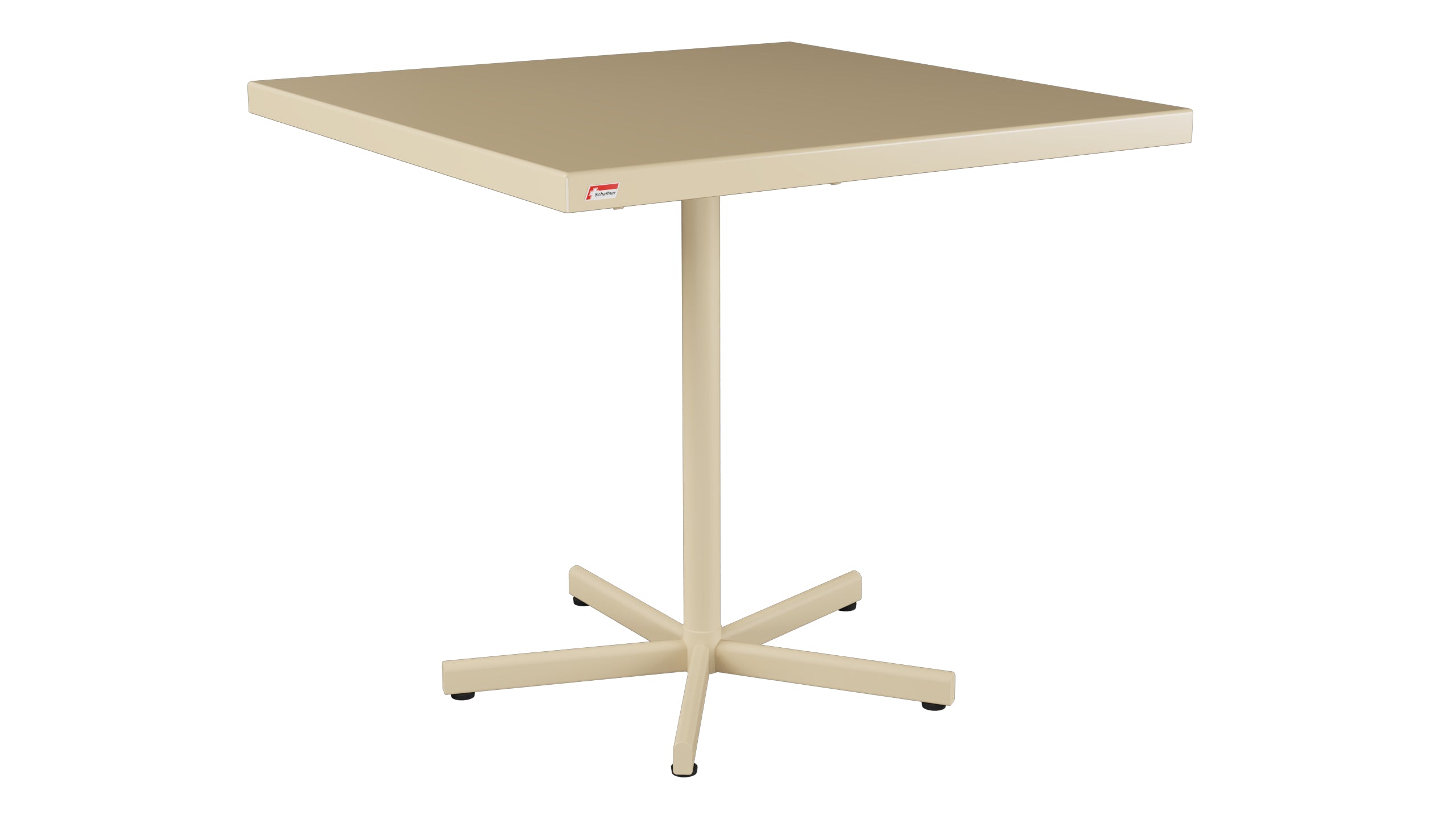 Bodensee Glasfaser-Gartentisch 80x80 klappbar in Pastellbraun präsentiert im Onlineshop von KAQTU Design AG. Gartentisch ist von Schaffner