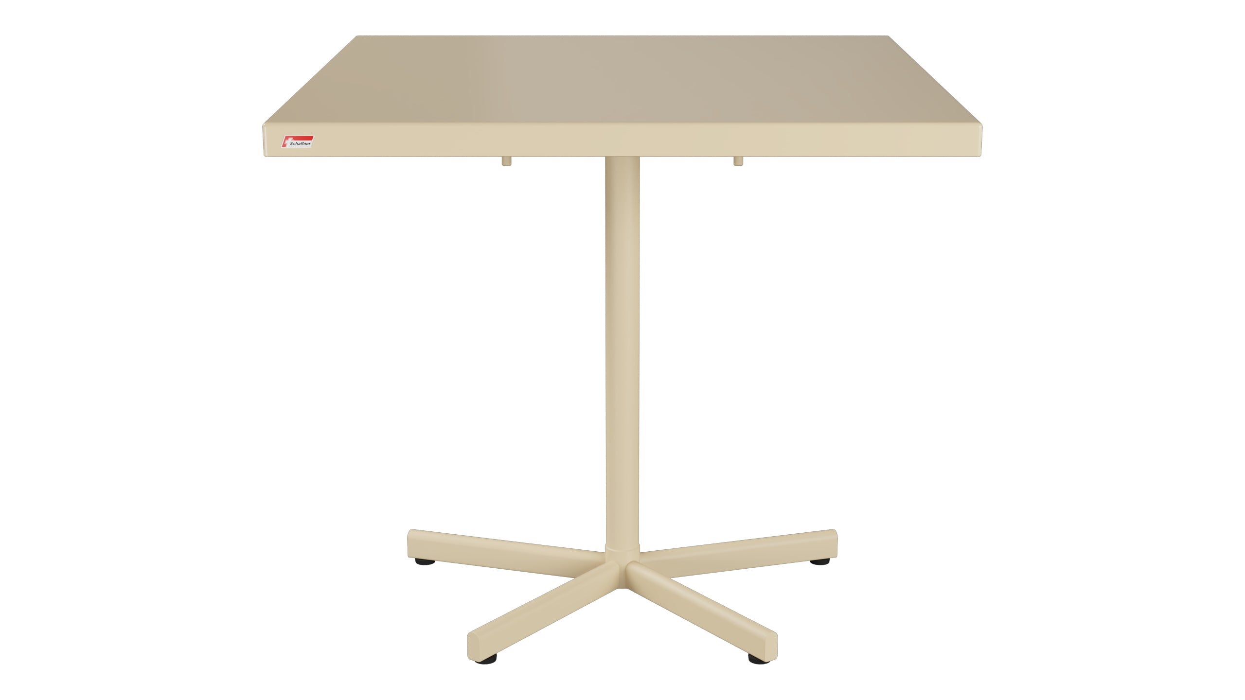 Bodensee Glasfaser-Gartentisch 80x80 klappbar in Pastellbraun präsentiert im Onlineshop von KAQTU Design AG. Gartentisch ist von Schaffner