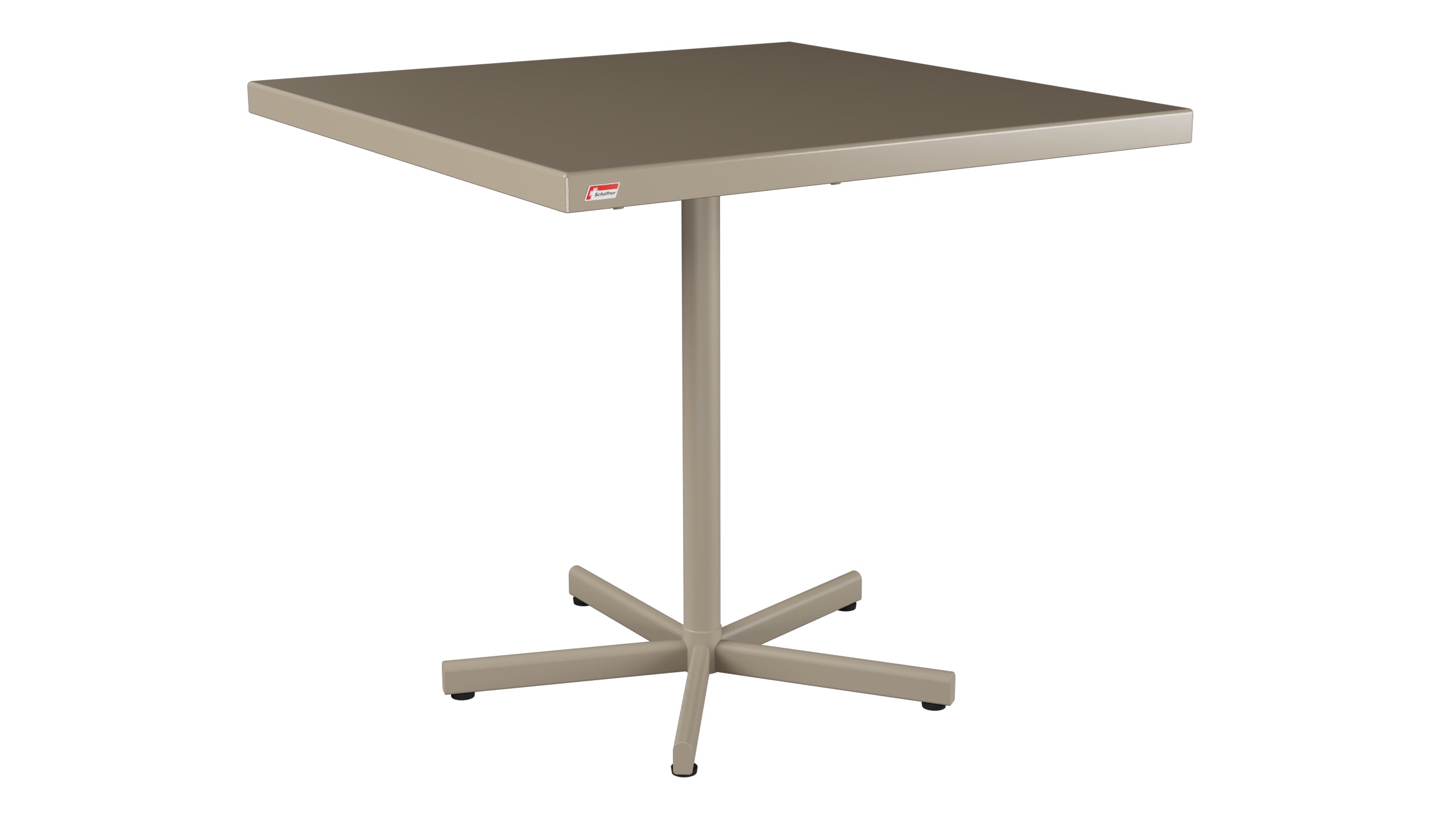 Bodensee Glasfaser-Gartentisch 80x80 klappbar in Champagner präsentiert im Onlineshop von KAQTU Design AG. Gartentisch ist von Schaffner