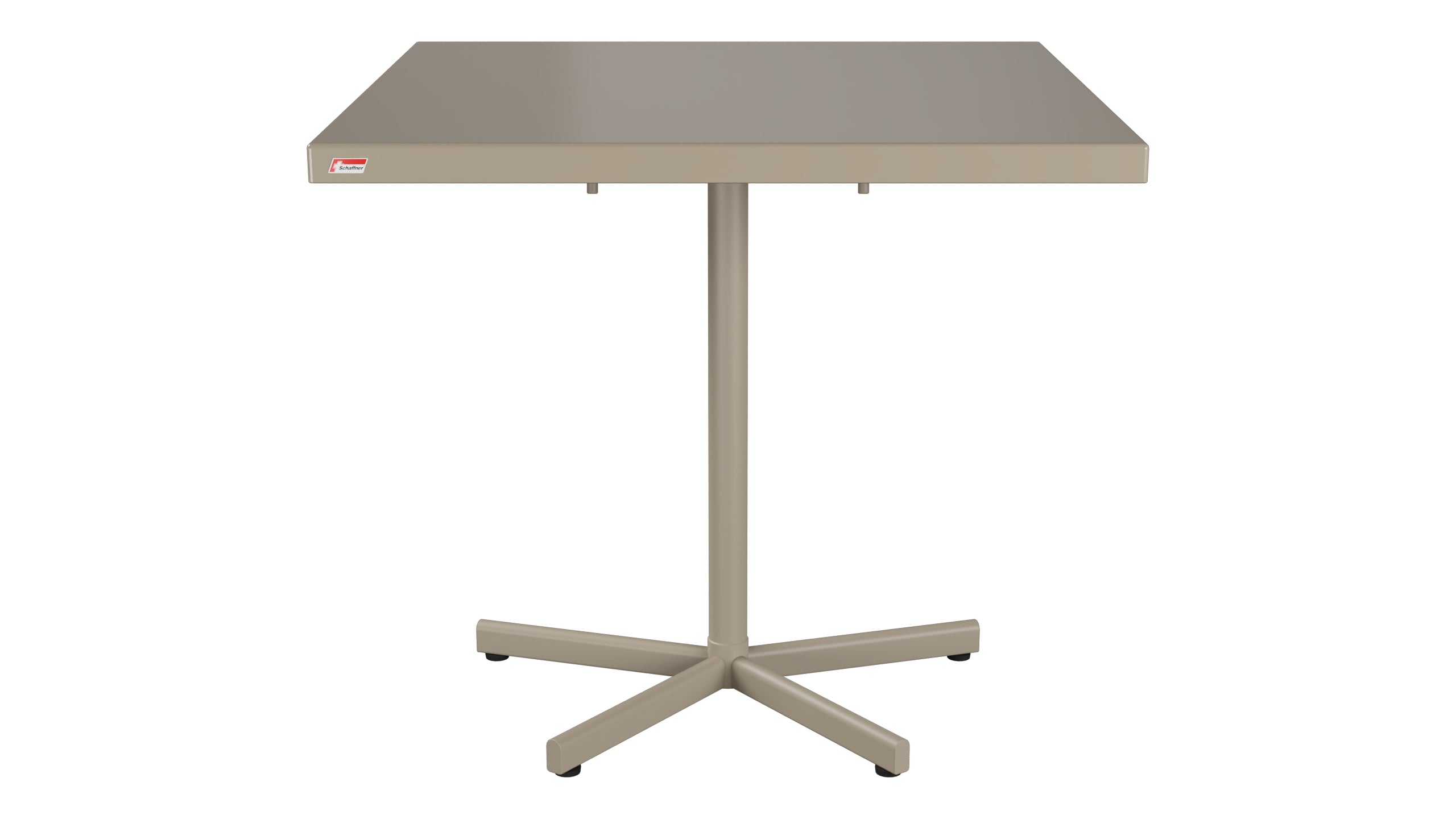 Bodensee Glasfaser-Gartentisch 80x80 klappbar in Champagner präsentiert im Onlineshop von KAQTU Design AG. Gartentisch ist von Schaffner