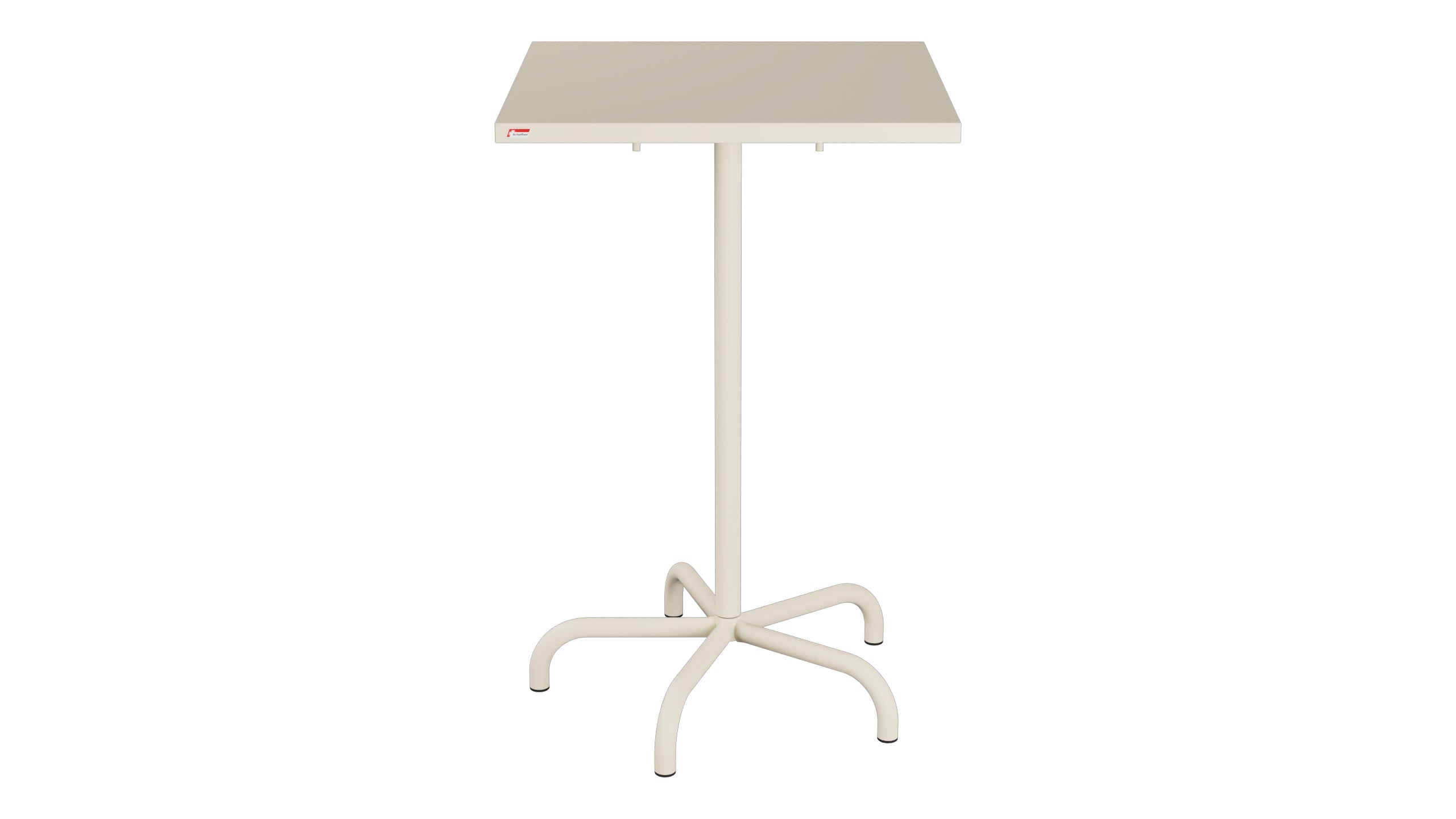 Säntis Metall-Stehtisch Outdoor 70x70 / 110 klappbar in Pastellsand präsentiert im Onlineshop von KAQTU Design AG. Hochtisch Outdoor ist von Schaffner