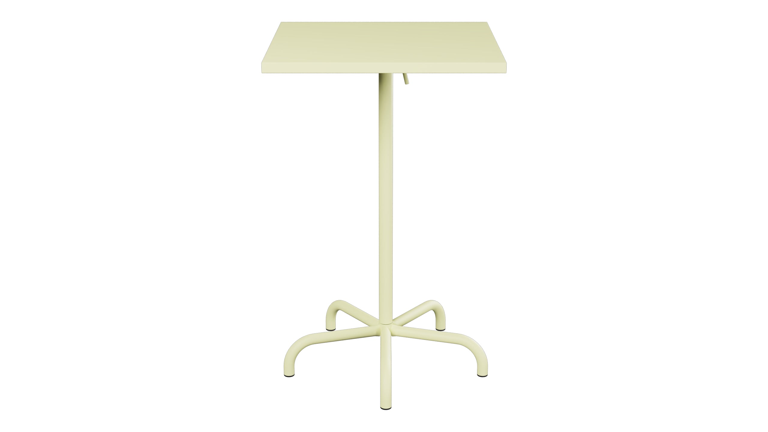 Säntis Metall-Stehtisch Outdoor 70x70 / 110 klappbar in Buchsbaumgelb präsentiert im Onlineshop von KAQTU Design AG. Hochtisch Outdoor ist von Schaffner