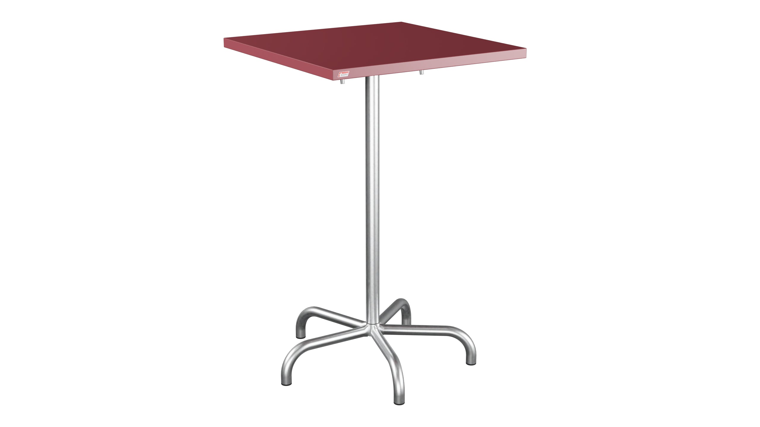 Säntis Metall-Stehtisch Outdoor 70x70 / 110 klappbar in Bordeaux präsentiert im Onlineshop von KAQTU Design AG. Hochtisch Outdoor ist von Schaffner
