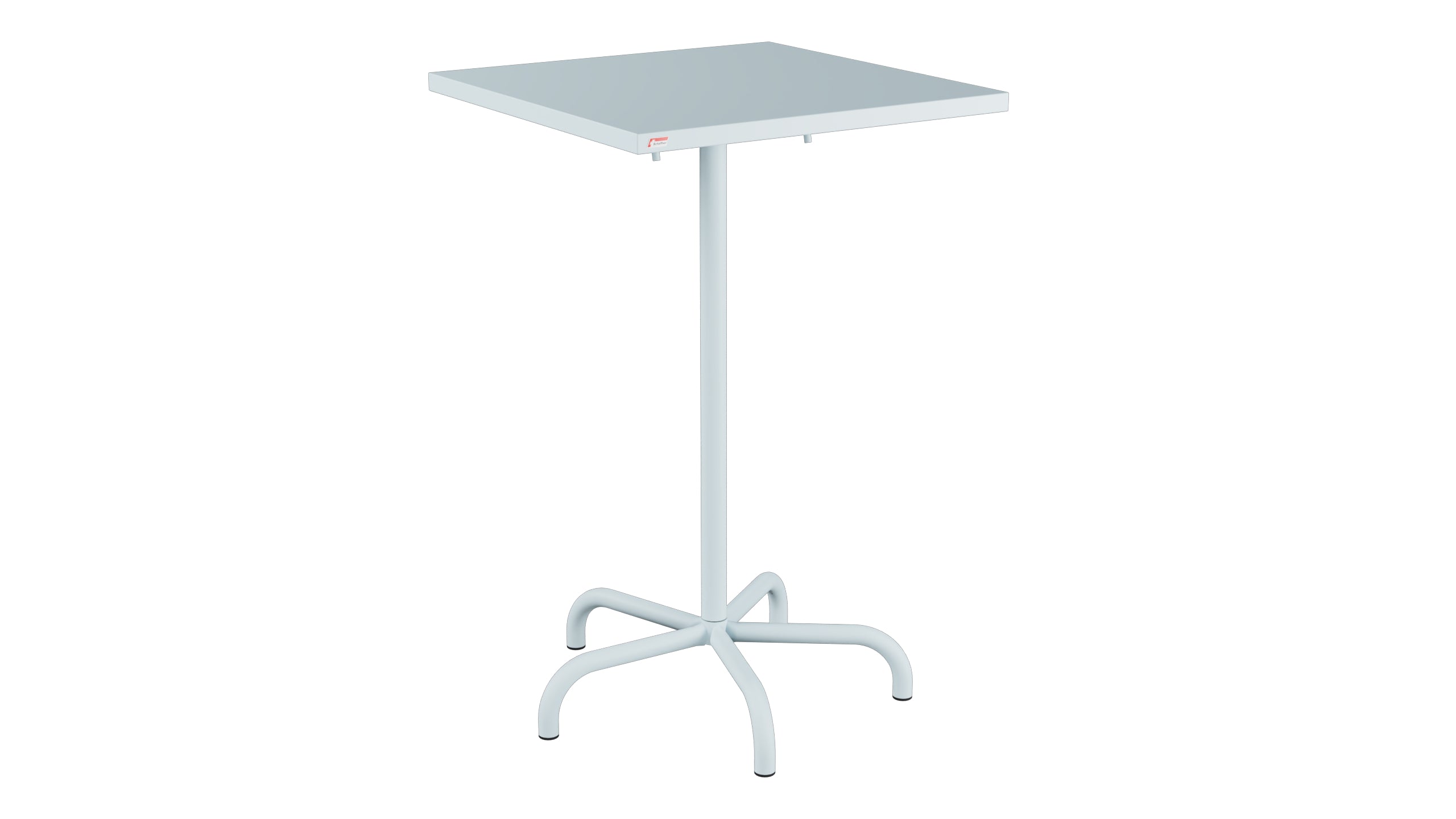 Säntis Metall-Stehtisch Outdoor 70x70 / 110 klappbar in Pastellblau präsentiert im Onlineshop von KAQTU Design AG. Hochtisch Outdoor ist von Schaffner