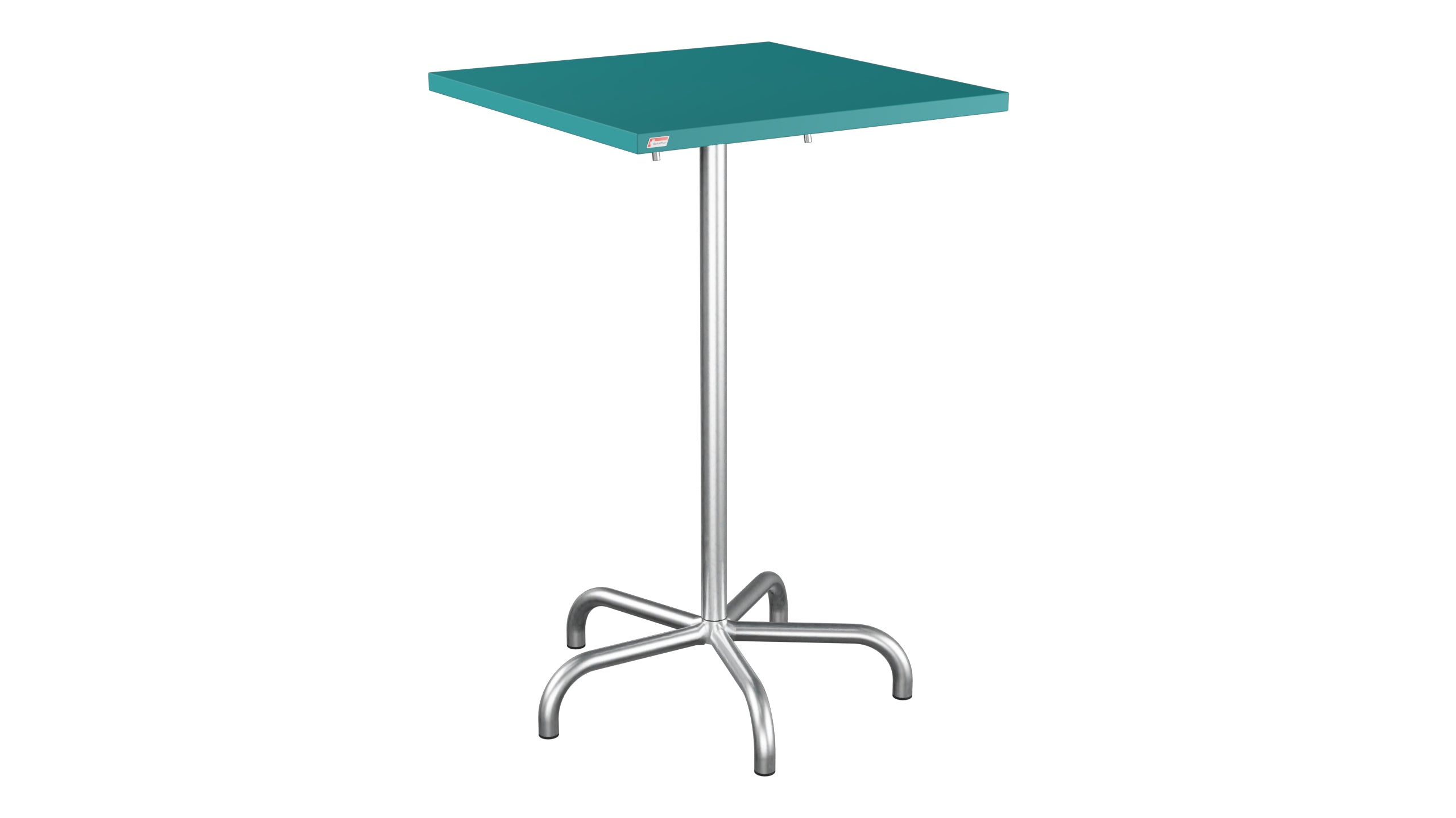 Säntis Metall-Stehtisch Outdoor 70x70 / 110 klappbar in Kaliblau präsentiert im Onlineshop von KAQTU Design AG. Hochtisch Outdoor ist von Schaffner