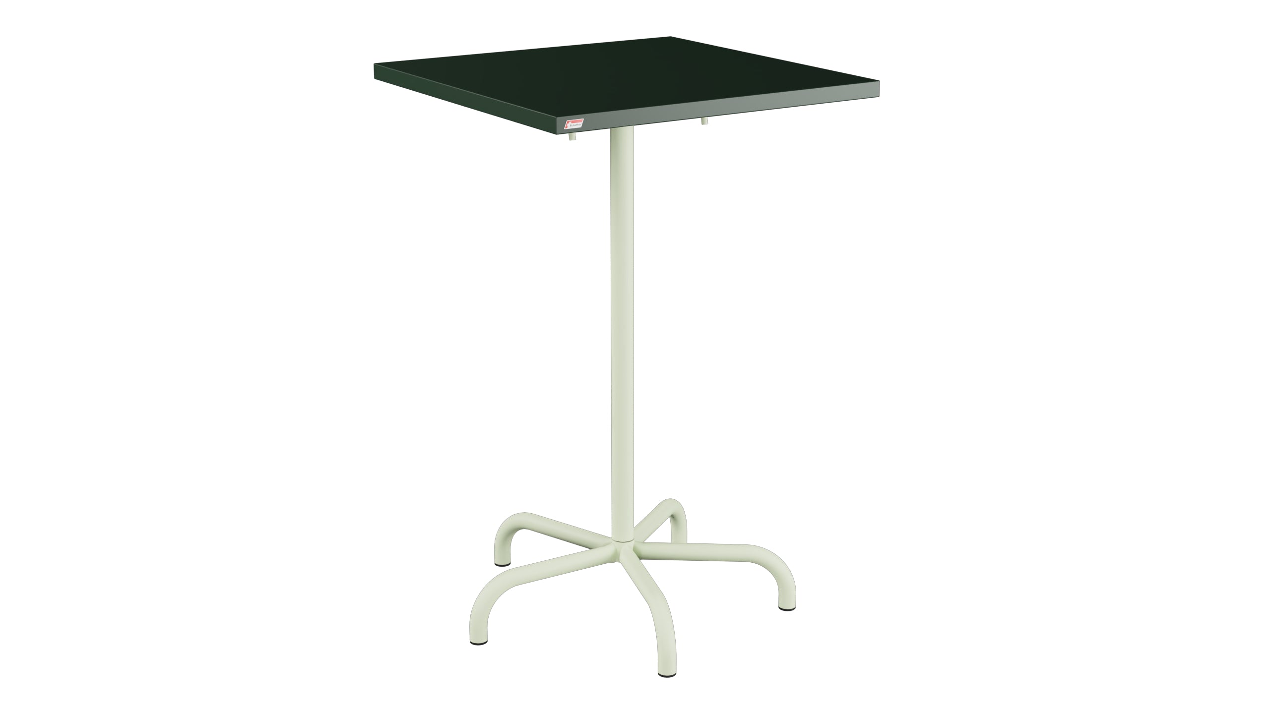 Säntis Metall-Stehtisch Outdoor 70x70 / 110 klappbar in Tannengrün präsentiert im Onlineshop von KAQTU Design AG. Hochtisch Outdoor ist von Schaffner