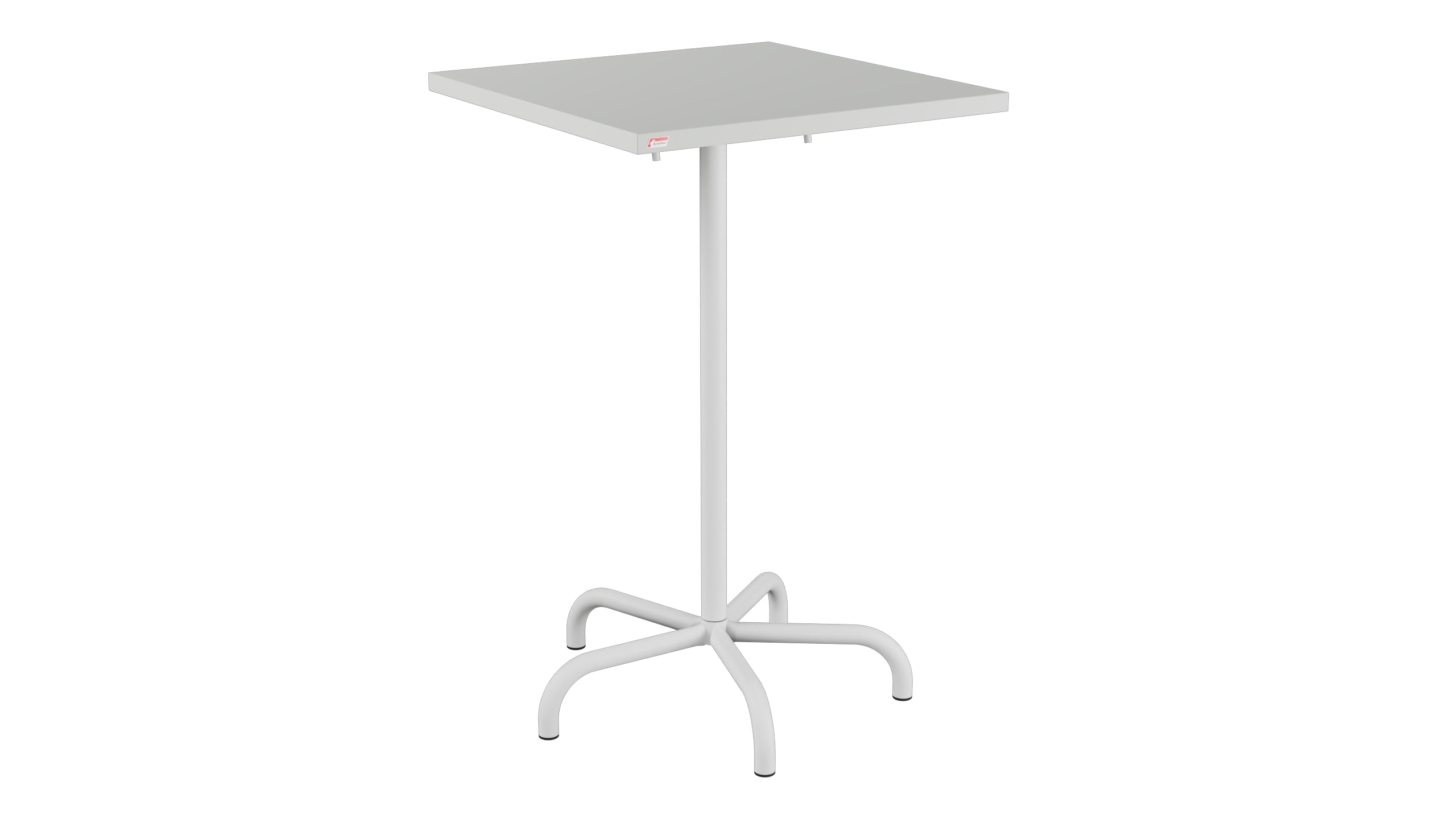Säntis Metall-Stehtisch Outdoor 70x70 / 110 klappbar in Alusilber präsentiert im Onlineshop von KAQTU Design AG. Hochtisch Outdoor ist von Schaffner