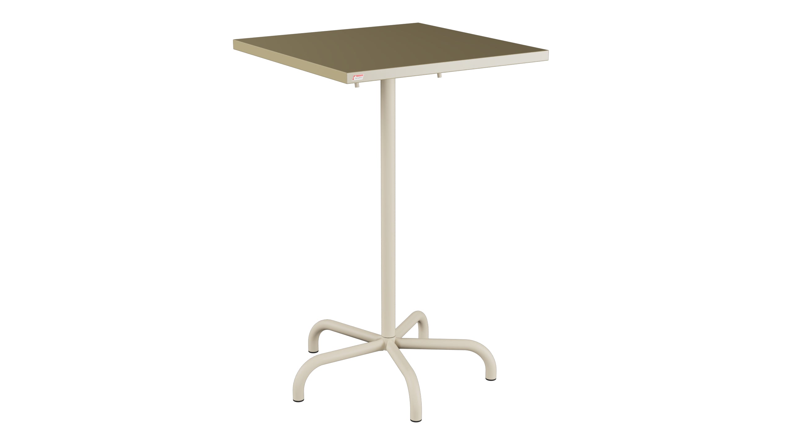 Säntis Metall-Stehtisch Outdoor 70x70 / 110 klappbar in Champagner präsentiert im Onlineshop von KAQTU Design AG. Hochtisch Outdoor ist von Schaffner