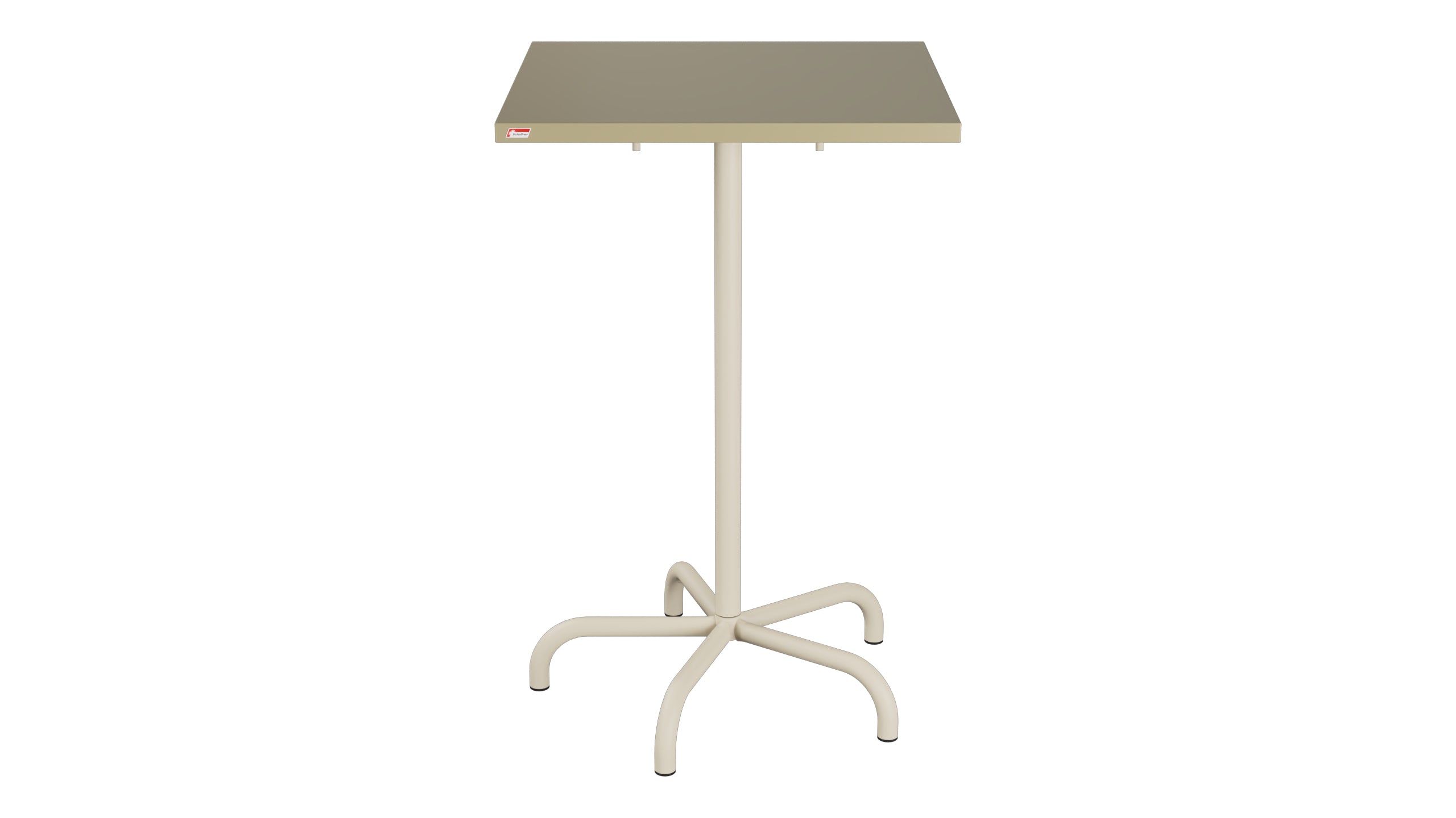 Säntis Metall-Stehtisch Outdoor 70x70 / 110 klappbar in Champagner präsentiert im Onlineshop von KAQTU Design AG. Hochtisch Outdoor ist von Schaffner