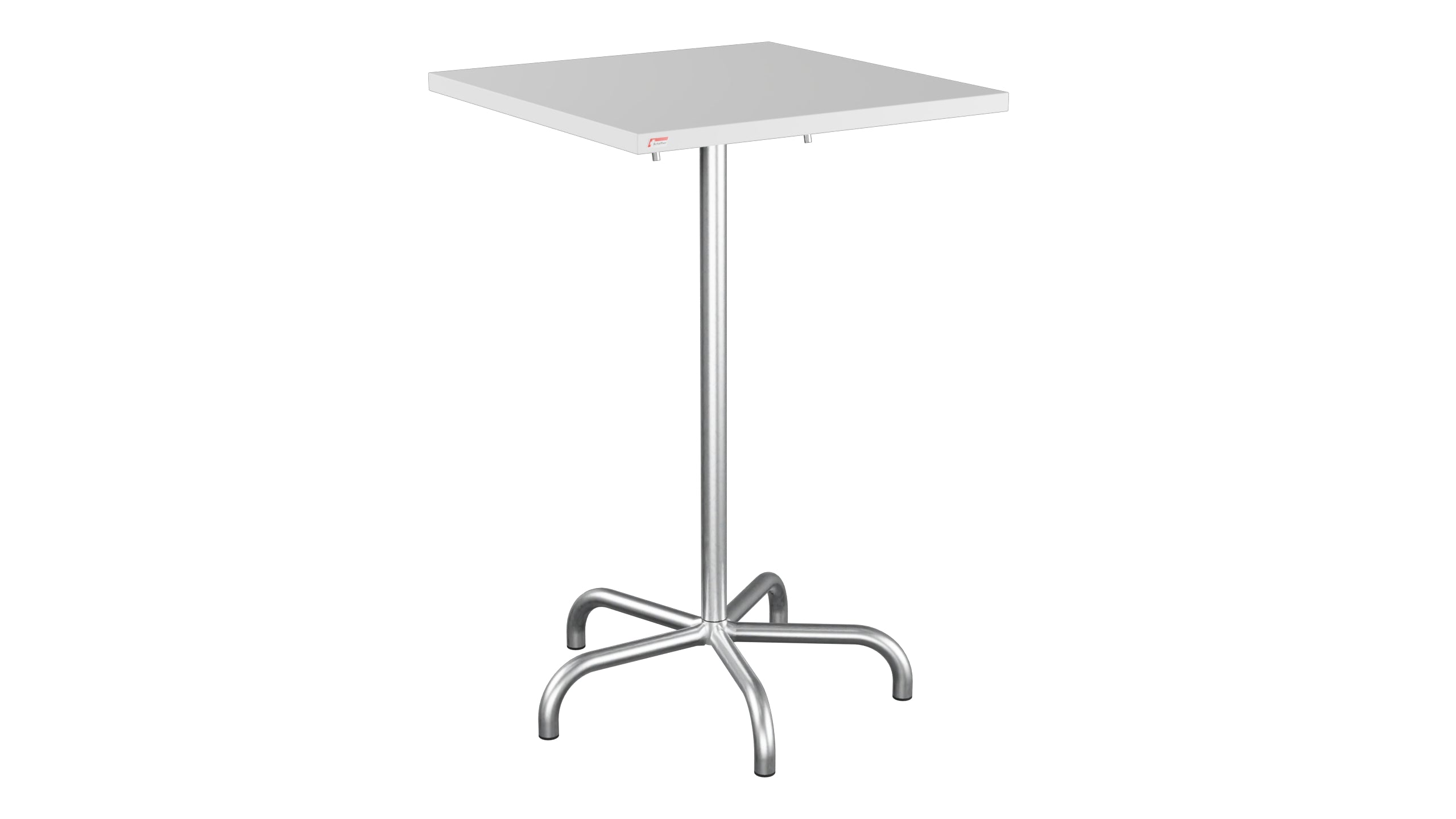 Säntis Metall-Stehtisch Outdoor 70x70 / 110 klappbar in Weiss präsentiert im Onlineshop von KAQTU Design AG. Hochtisch Outdoor ist von Schaffner