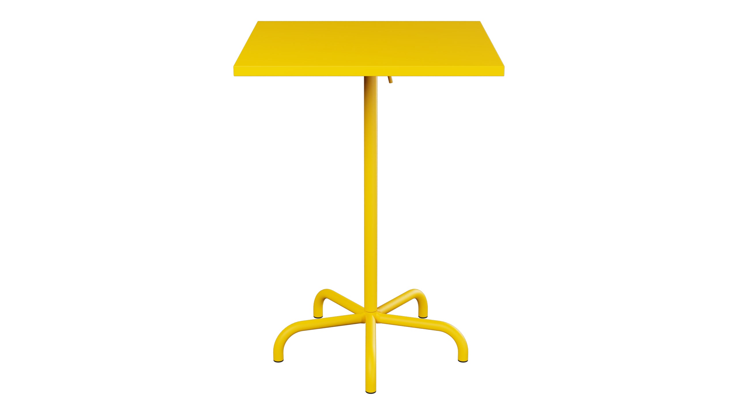 Säntis Metall-Stehtisch Outdoor 80x80 /110 klappbar in Gelb präsentiert im Onlineshop von KAQTU Design AG. Hochtisch Outdoor ist von Schaffner