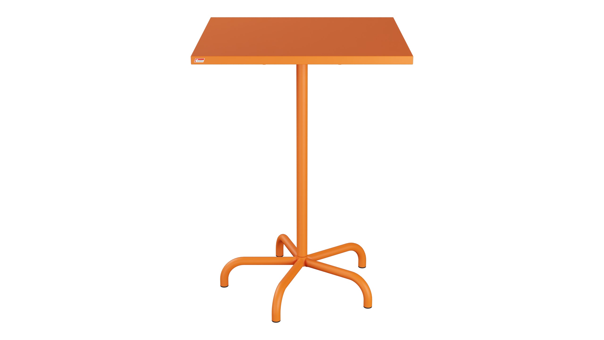 Säntis Metall-Stehtisch Outdoor 80x80 /110 klappbar in Orange präsentiert im Onlineshop von KAQTU Design AG. Hochtisch Outdoor ist von Schaffner