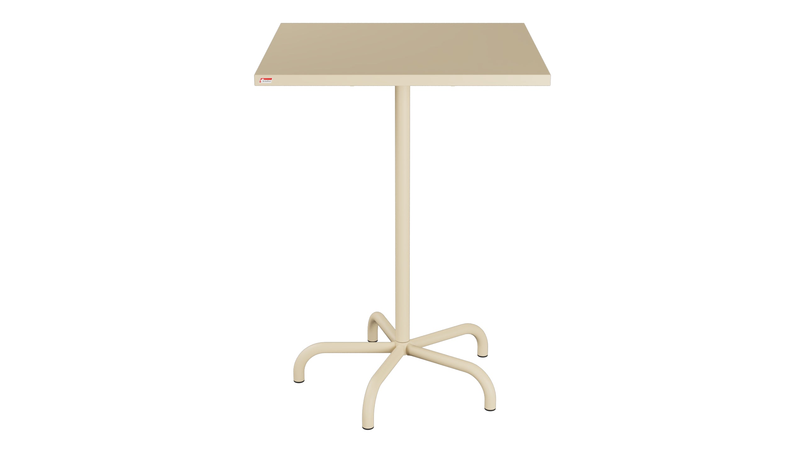 Säntis Metall-Stehtisch Outdoor 80x80 /110 klappbar in Pastellbraun präsentiert im Onlineshop von KAQTU Design AG. Hochtisch Outdoor ist von Schaffner