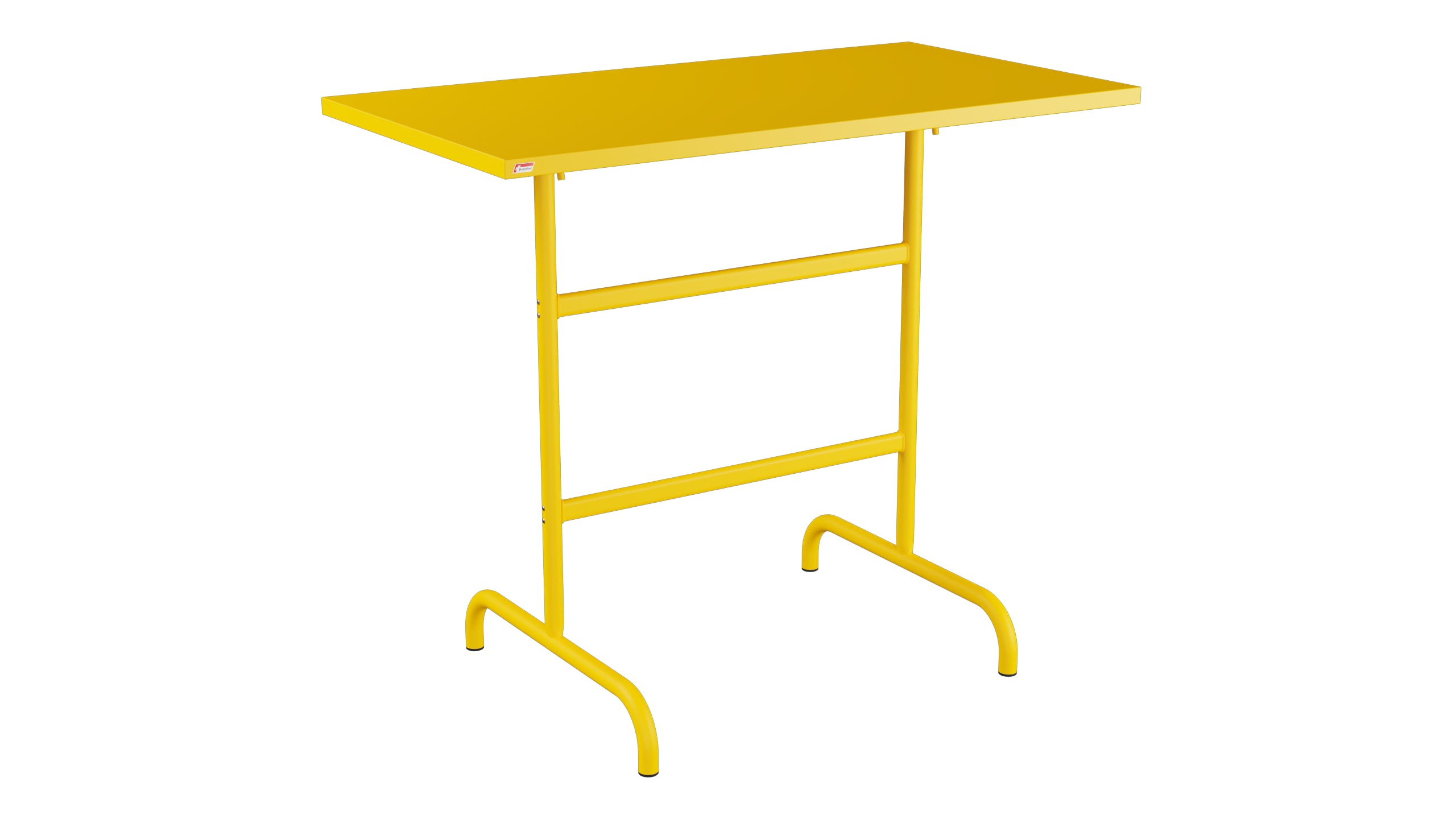 Säntis Metall-Stehtisch Outdoor 130x70 /110 klappbar in Gelb präsentiert im Onlineshop von KAQTU Design AG. Hochtisch Outdoor ist von Schaffner