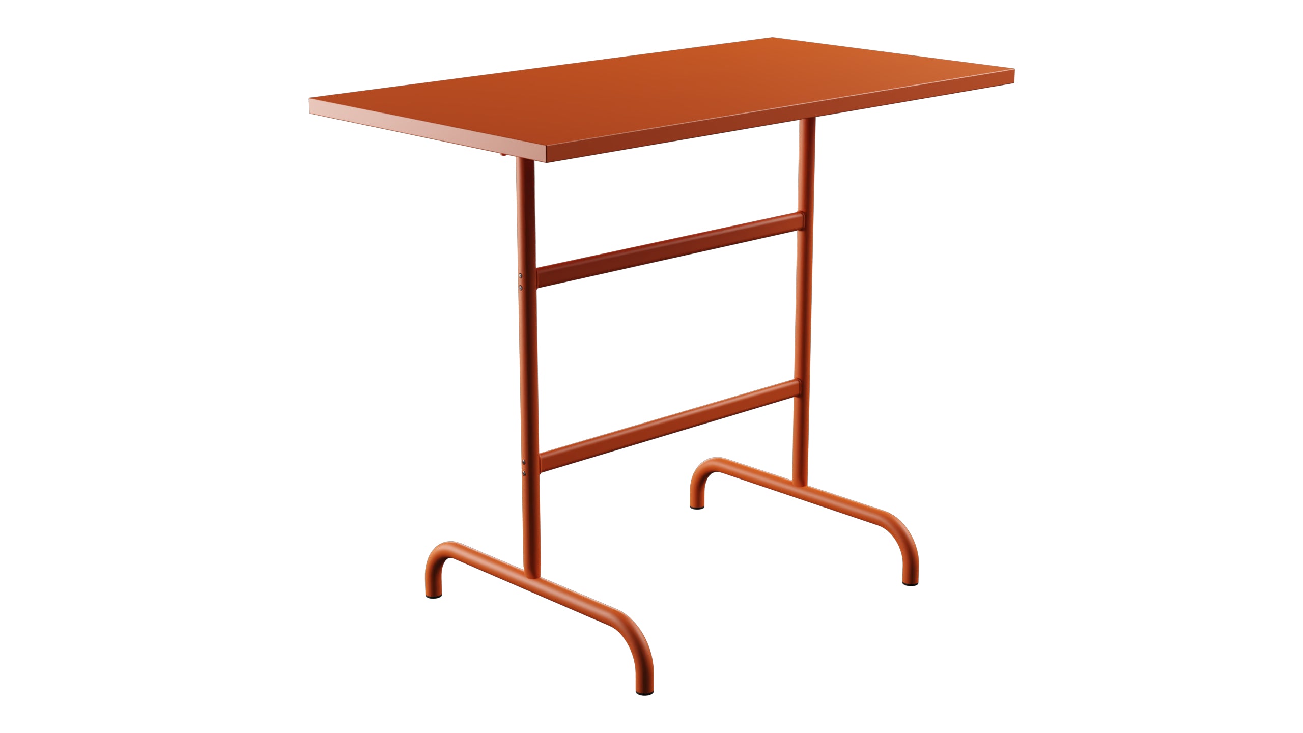 Säntis Metall-Stehtisch Outdoor 130x70 /110 klappbar in Orange präsentiert im Onlineshop von KAQTU Design AG. Hochtisch Outdoor ist von Schaffner