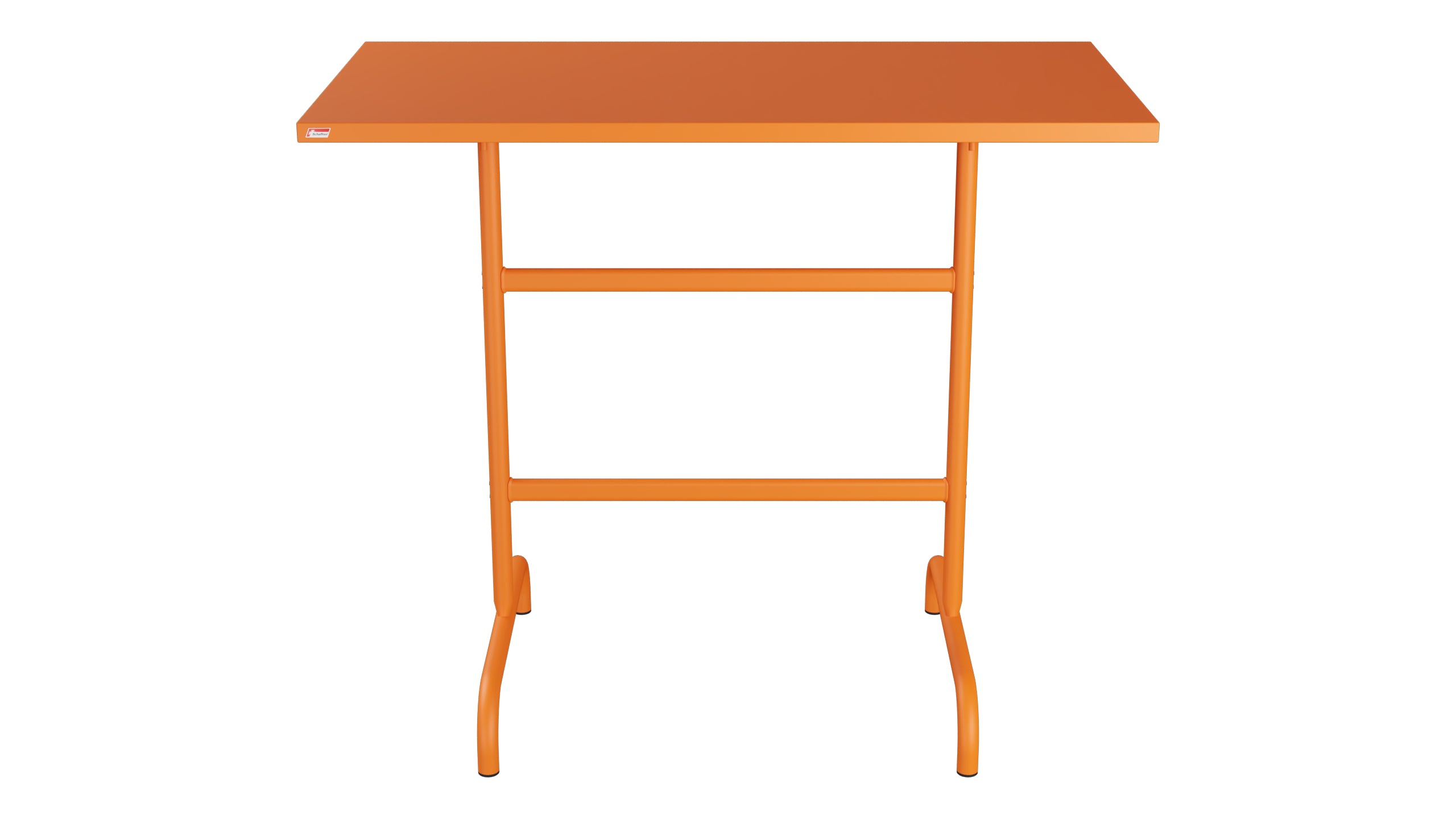 Säntis Metall-Stehtisch Outdoor 130x70 /110 klappbar in Orange präsentiert im Onlineshop von KAQTU Design AG. Hochtisch Outdoor ist von Schaffner