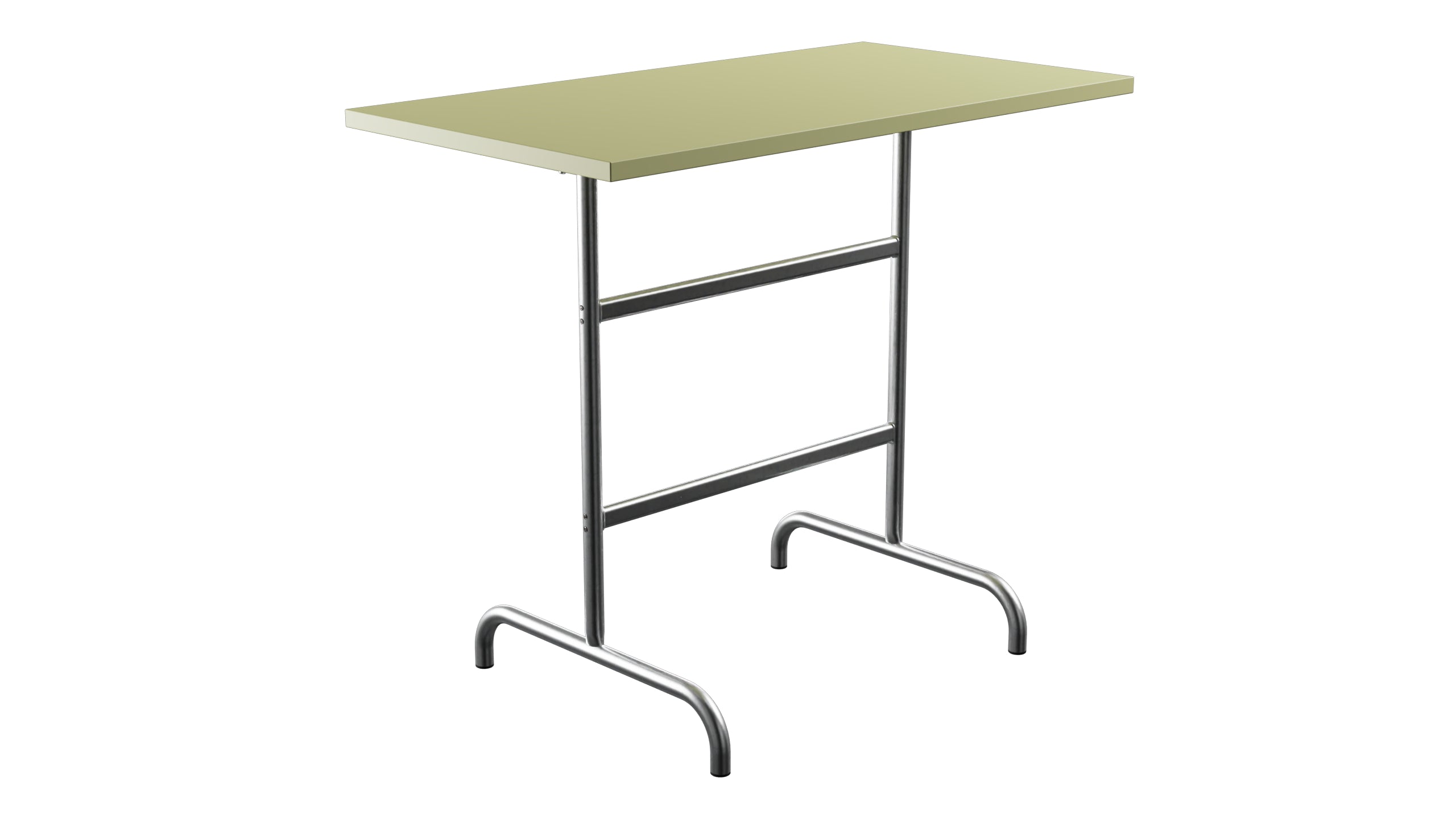 Säntis Metall-Stehtisch Outdoor 130x70 /110 klappbar in Buchsbaumgelb präsentiert im Onlineshop von KAQTU Design AG. Hochtisch Outdoor ist von Schaffner