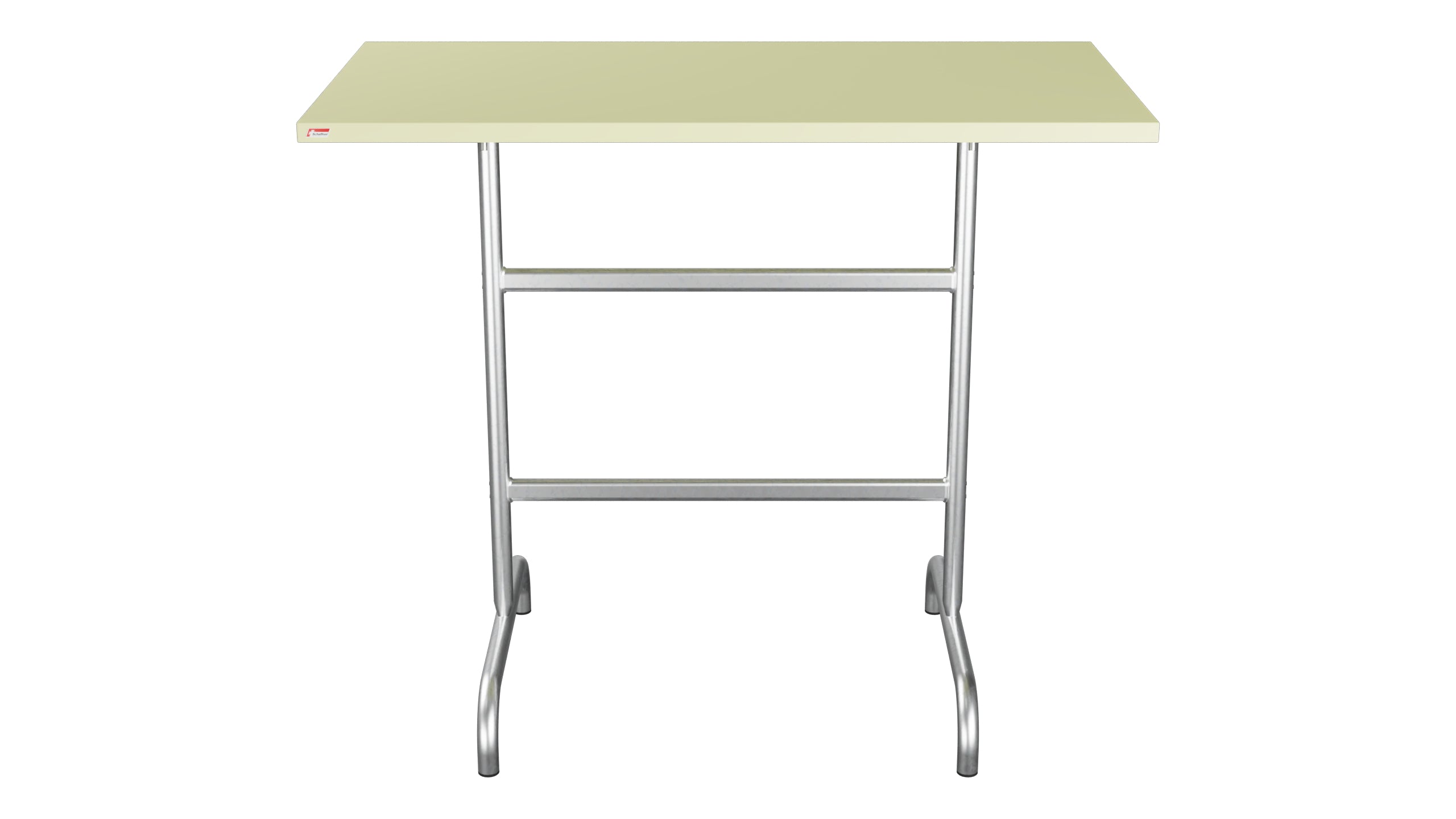 Säntis Metall-Stehtisch Outdoor 130x70 /110 klappbar in Buchsbaumgelb präsentiert im Onlineshop von KAQTU Design AG. Hochtisch Outdoor ist von Schaffner
