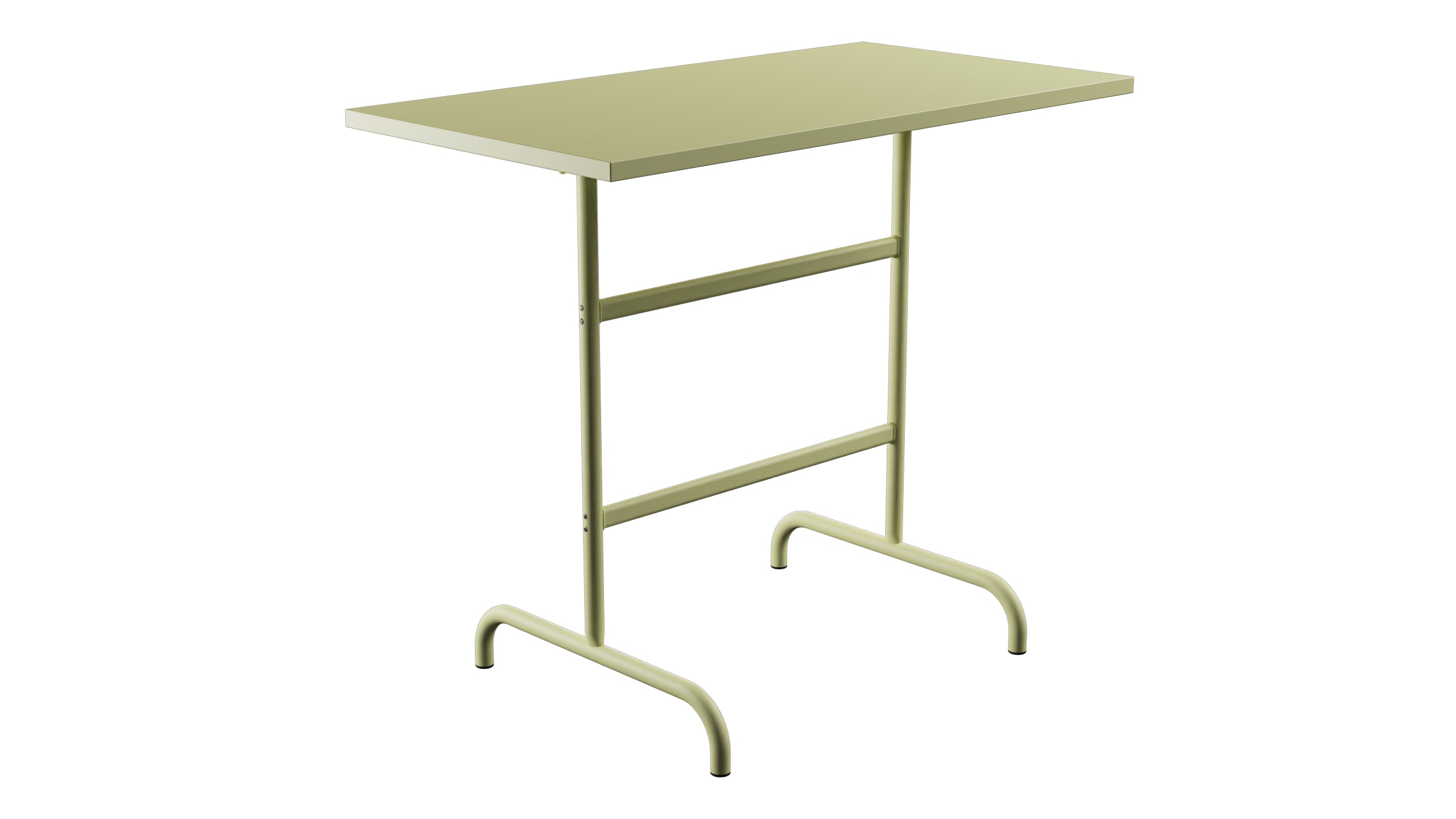 Säntis Metall-Stehtisch Outdoor 130x70 /110 klappbar in Buchsbaumgelb präsentiert im Onlineshop von KAQTU Design AG. Hochtisch Outdoor ist von Schaffner