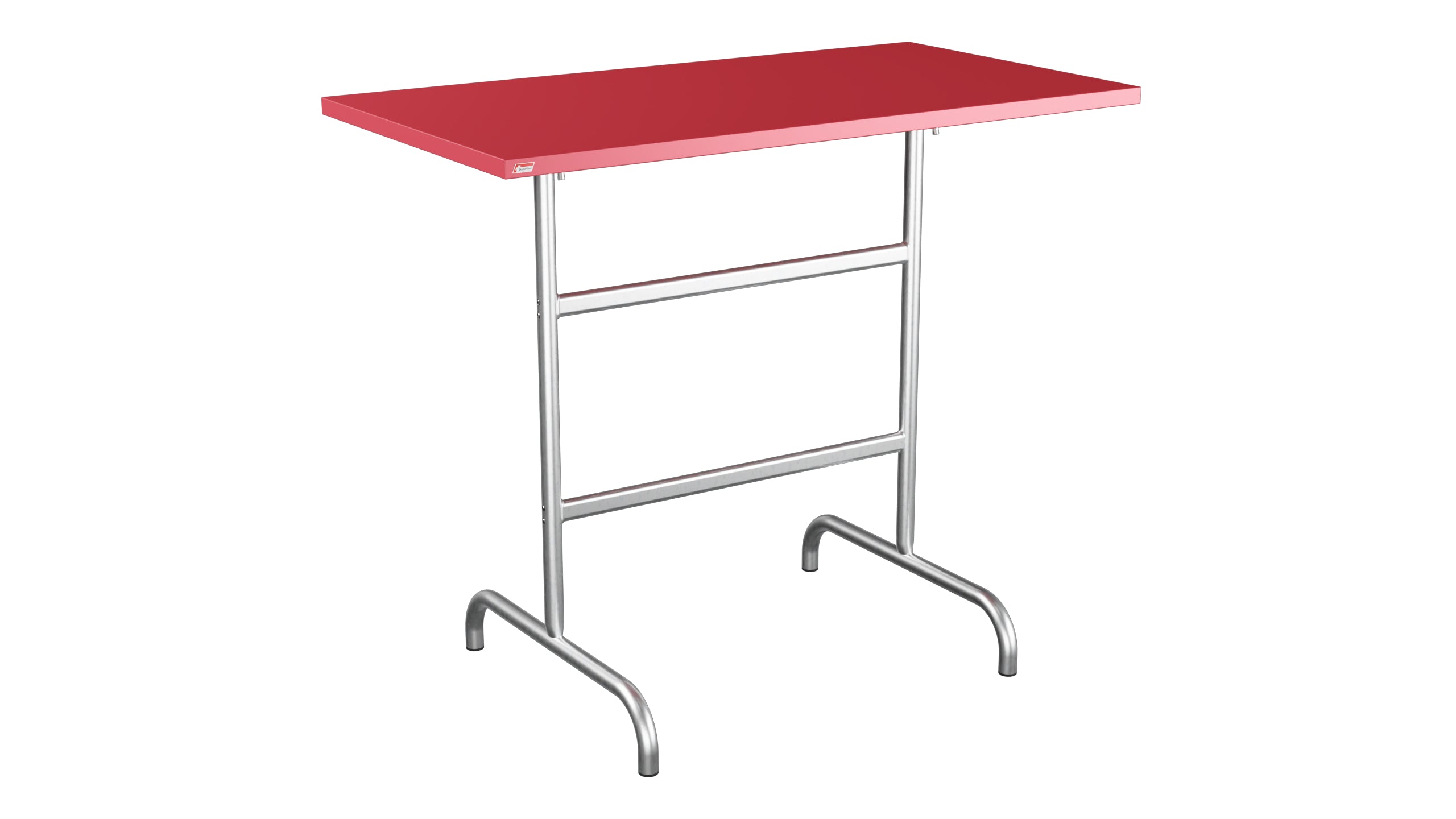 Säntis Metall-Stehtisch Outdoor 130x70 /110 klappbar in Ahornrot präsentiert im Onlineshop von KAQTU Design AG. Hochtisch Outdoor ist von Schaffner
