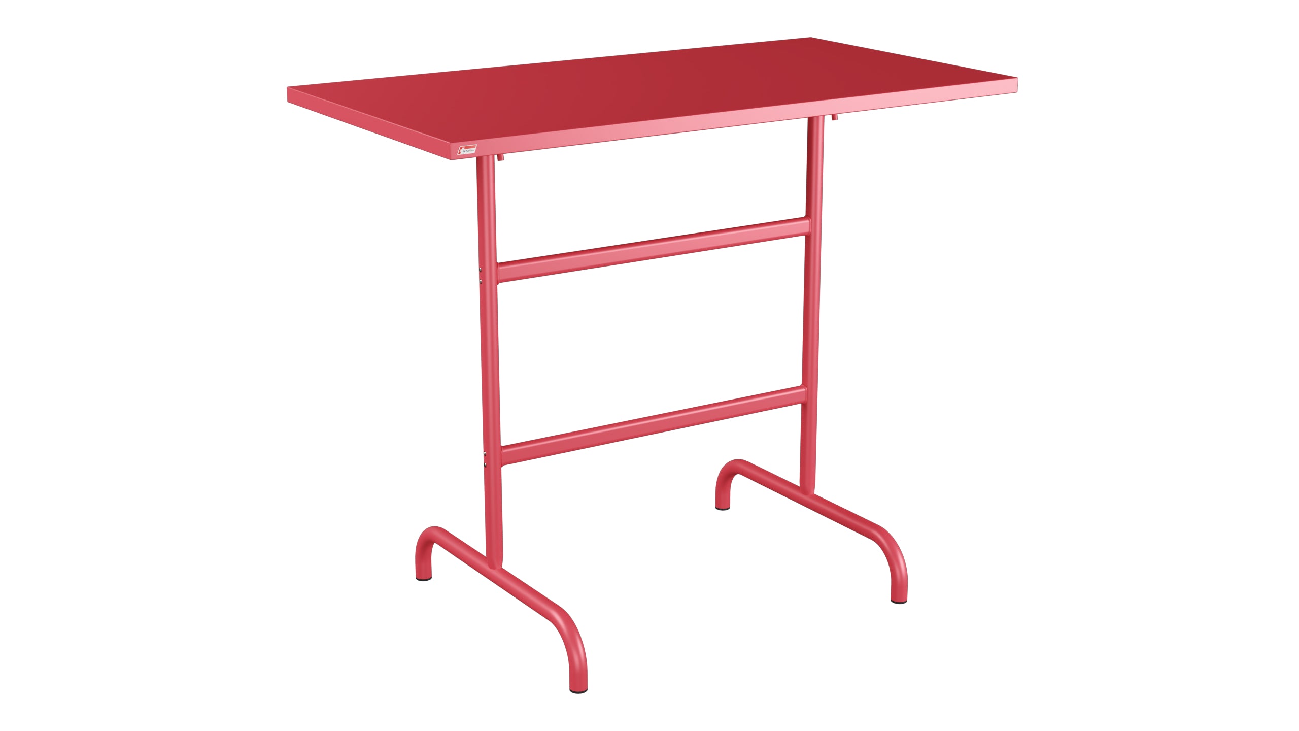 Säntis Metall-Stehtisch Outdoor 130x70 /110 klappbar in Ahornrot präsentiert im Onlineshop von KAQTU Design AG. Hochtisch Outdoor ist von Schaffner