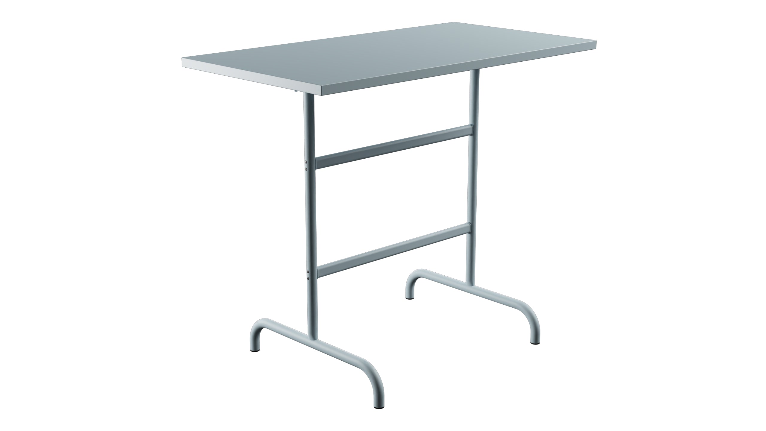 Säntis Metall-Stehtisch Outdoor 130x70 /110 klappbar in Pastellblau präsentiert im Onlineshop von KAQTU Design AG. Hochtisch Outdoor ist von Schaffner